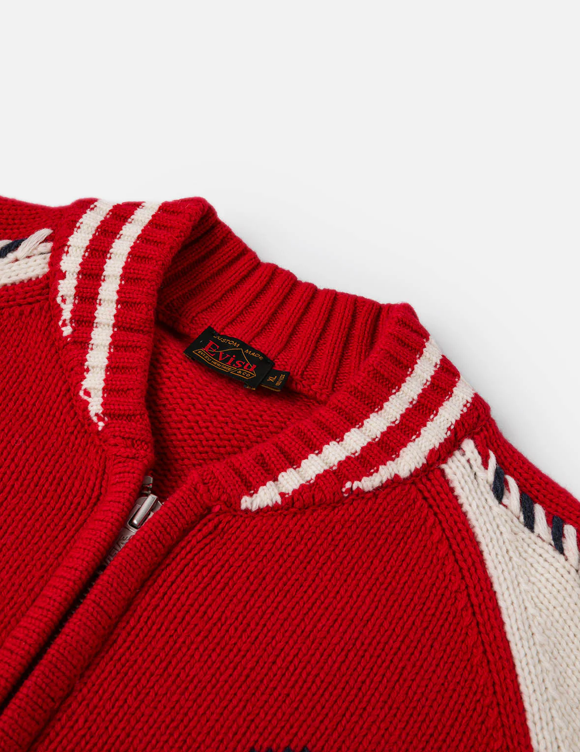 Henohenomohe Godhead Intarsia Knit Relax Fit Cardigan - Image 21