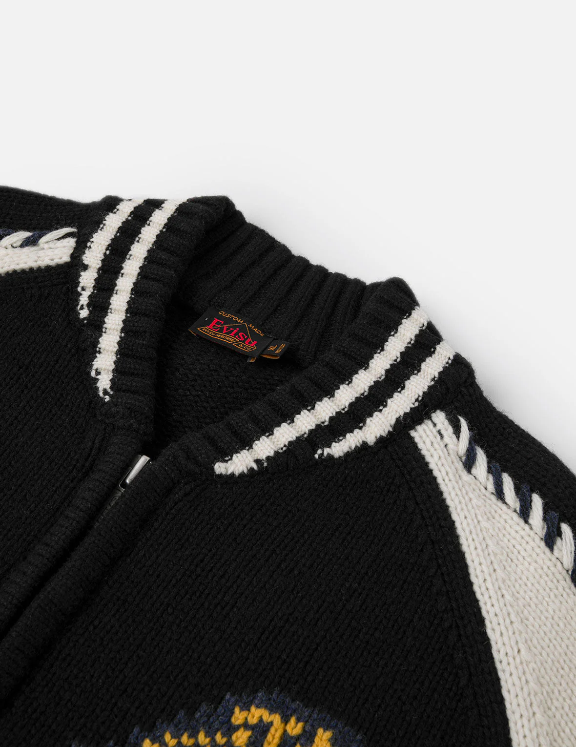 Henohenomohe Godhead Intarsia Knit Relax Fit Cardigan - Image 22