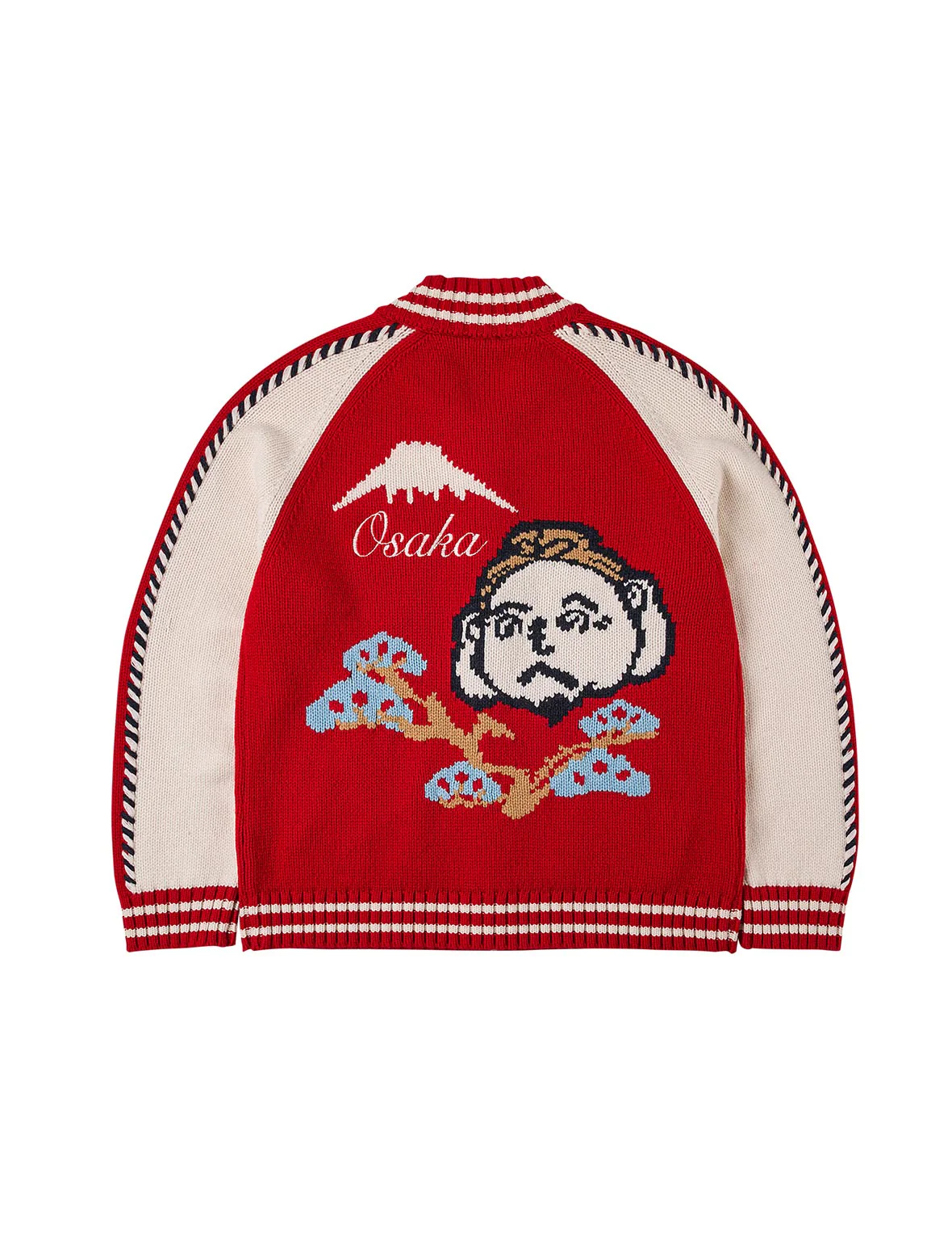 Henohenomohe Godhead Intarsia Knit Relax Fit Cardigan - Image 29