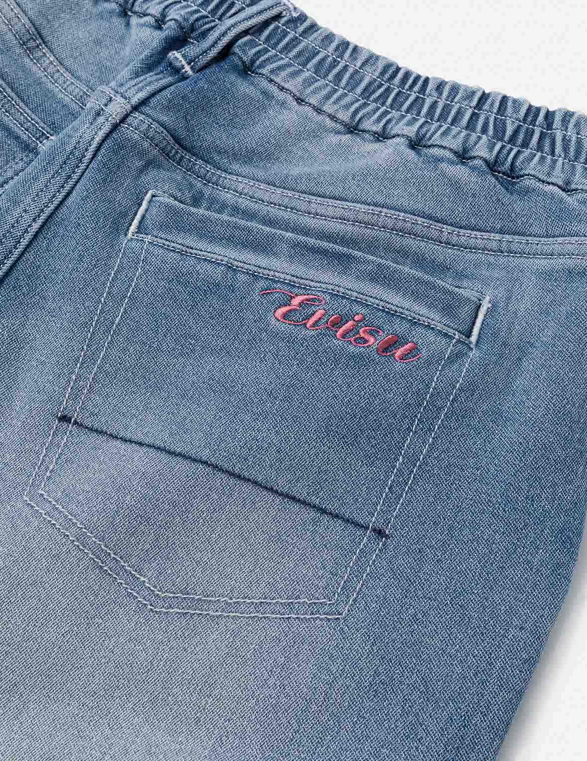 Henohenomohe Godhead Print Loose Fit Denim Joggers - Image 10