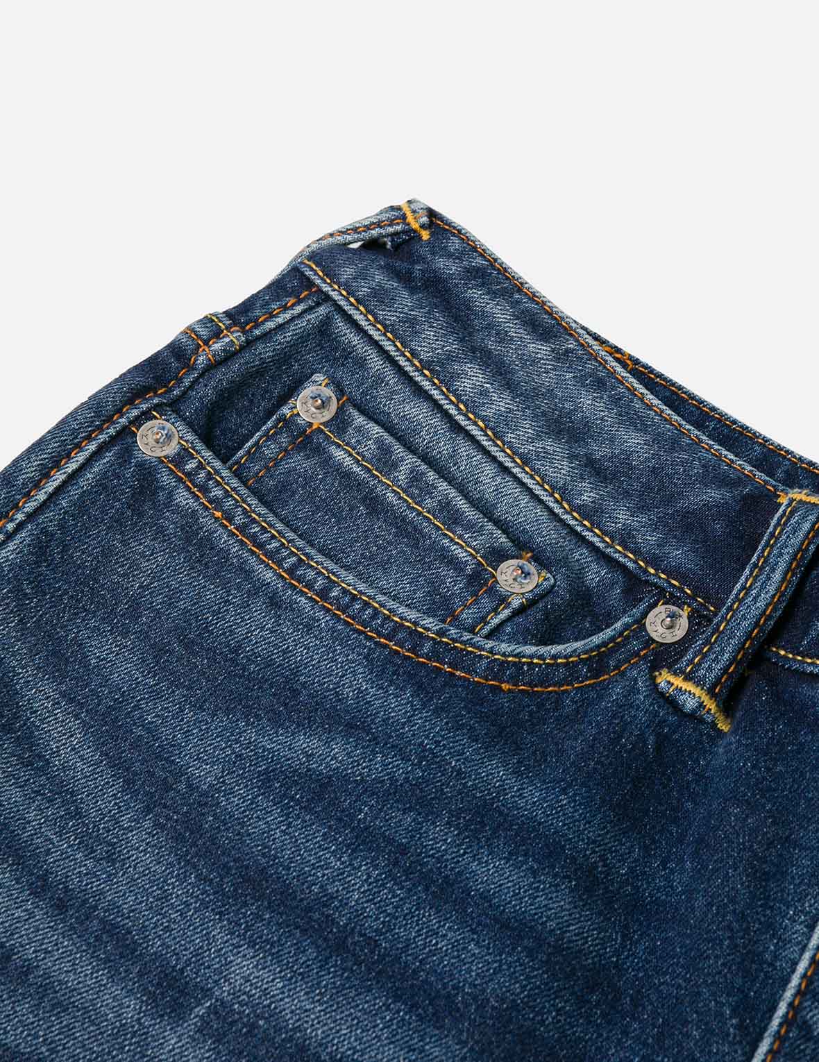 Hollow Fuzzy Cat and Seagull Embroidery Relax Fit Jeans - Image 10