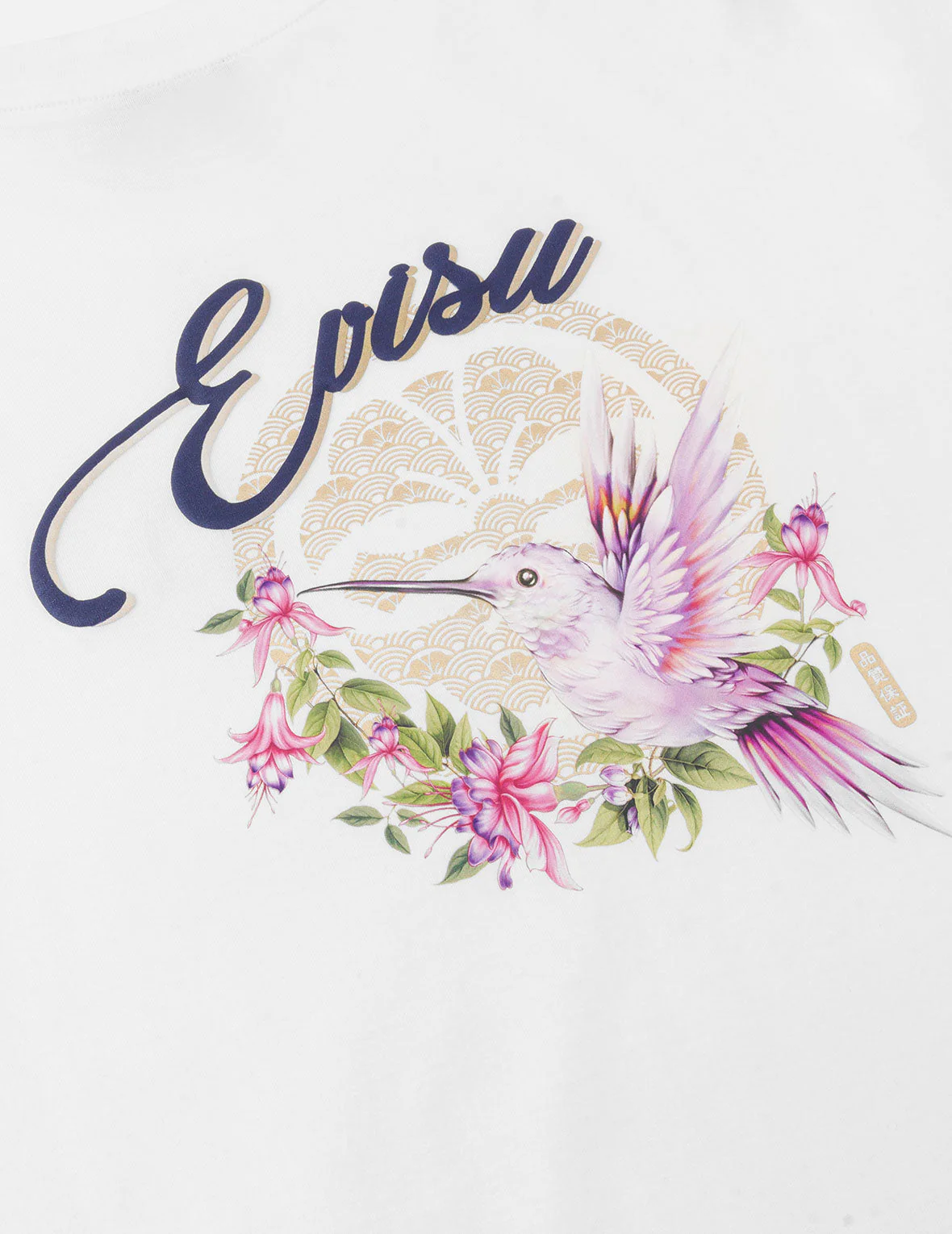 Hummingbird and Magnolia Print Regular Fit T-shirt - Image 5