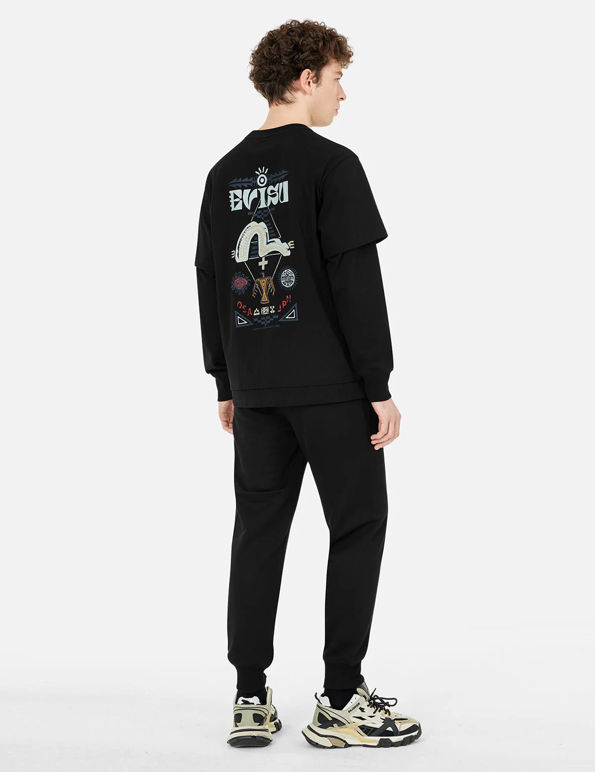 Indian Totem Daruma PrintRegular Fit Sweatpants - Image 4