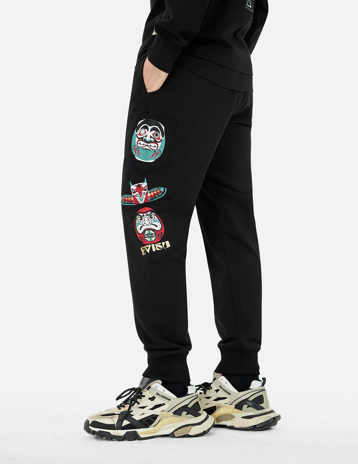 Indian Totem Daruma PrintRegular Fit Sweatpants - Image 5