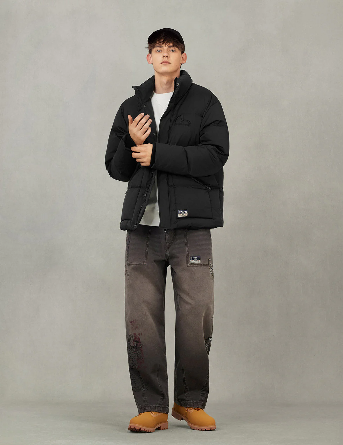 Inserted Daicock Embroidery Regular Fit Down Jacket - Image 10