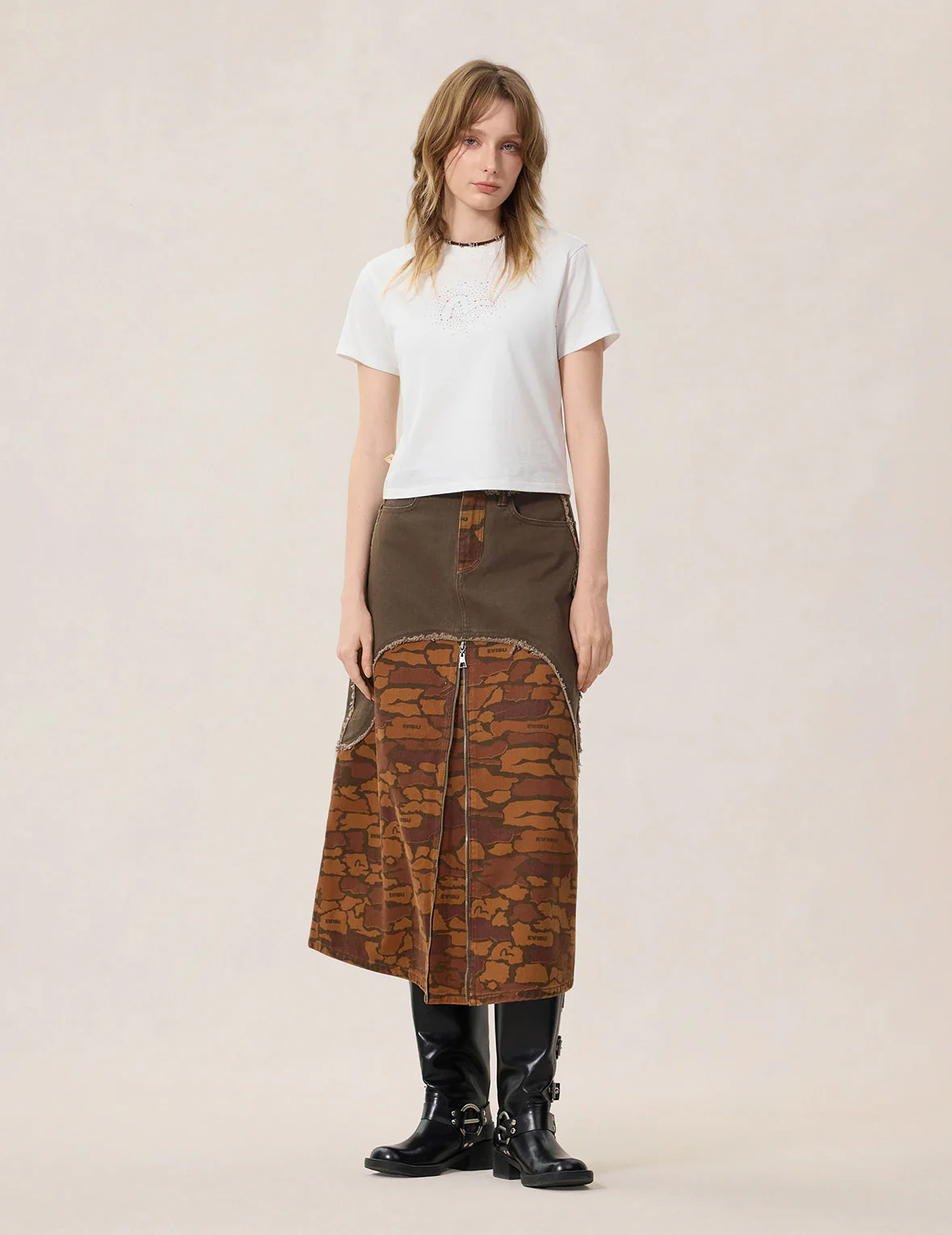 Ishigaki Camouflage Denim Skirt - Image 7