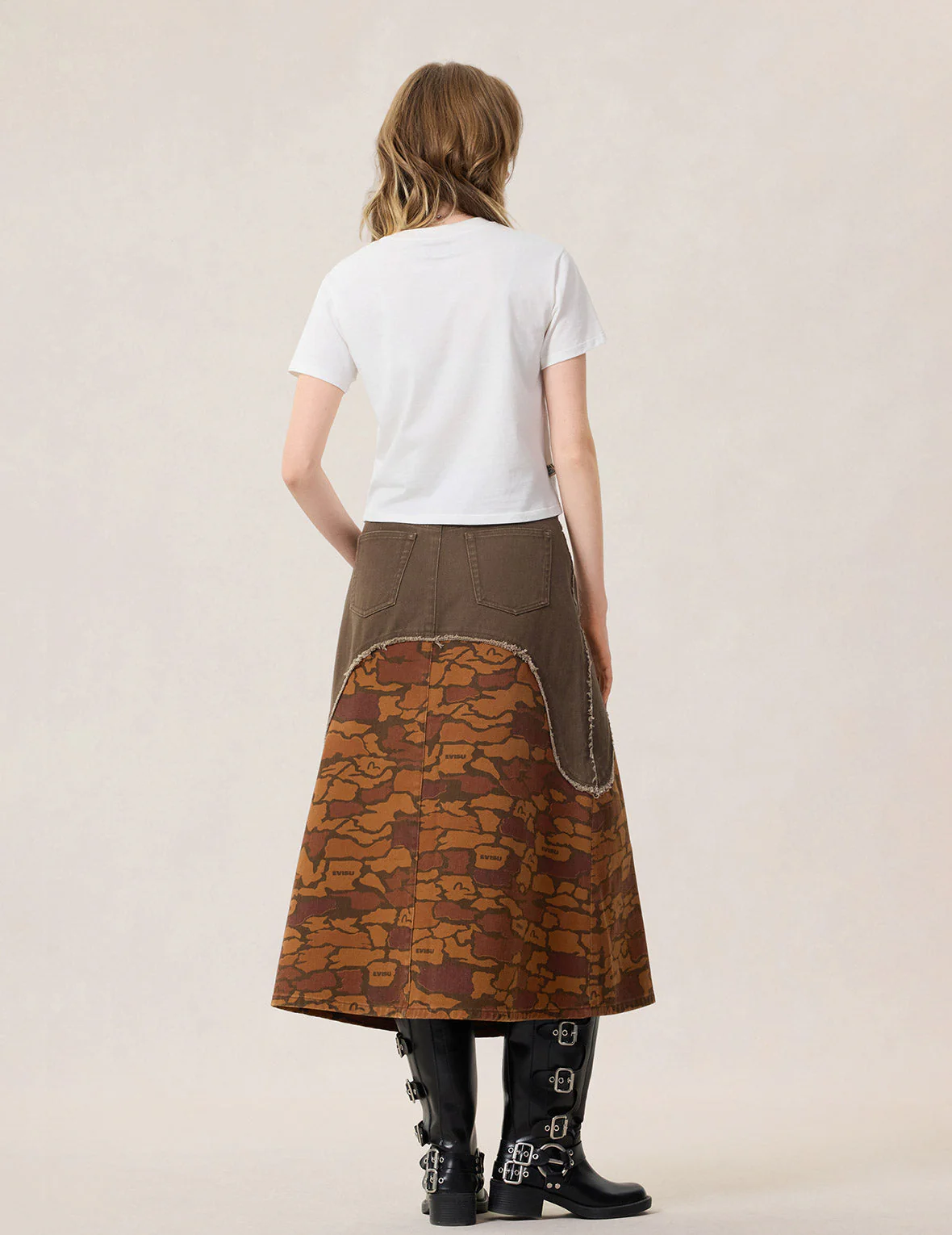 Ishigaki Camouflage Denim Skirt - Image 8