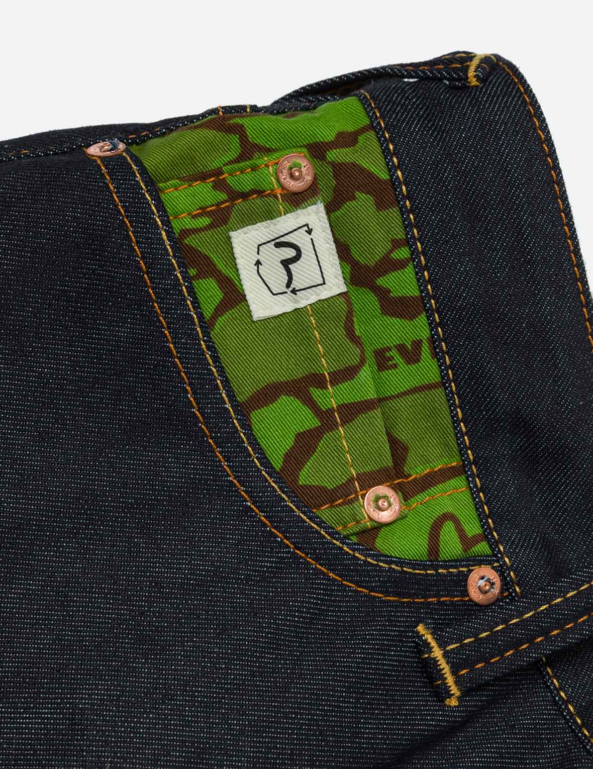 Ishigaki Camouflage Inserted Daicock Regular Fit Denim Shorts - Image 4