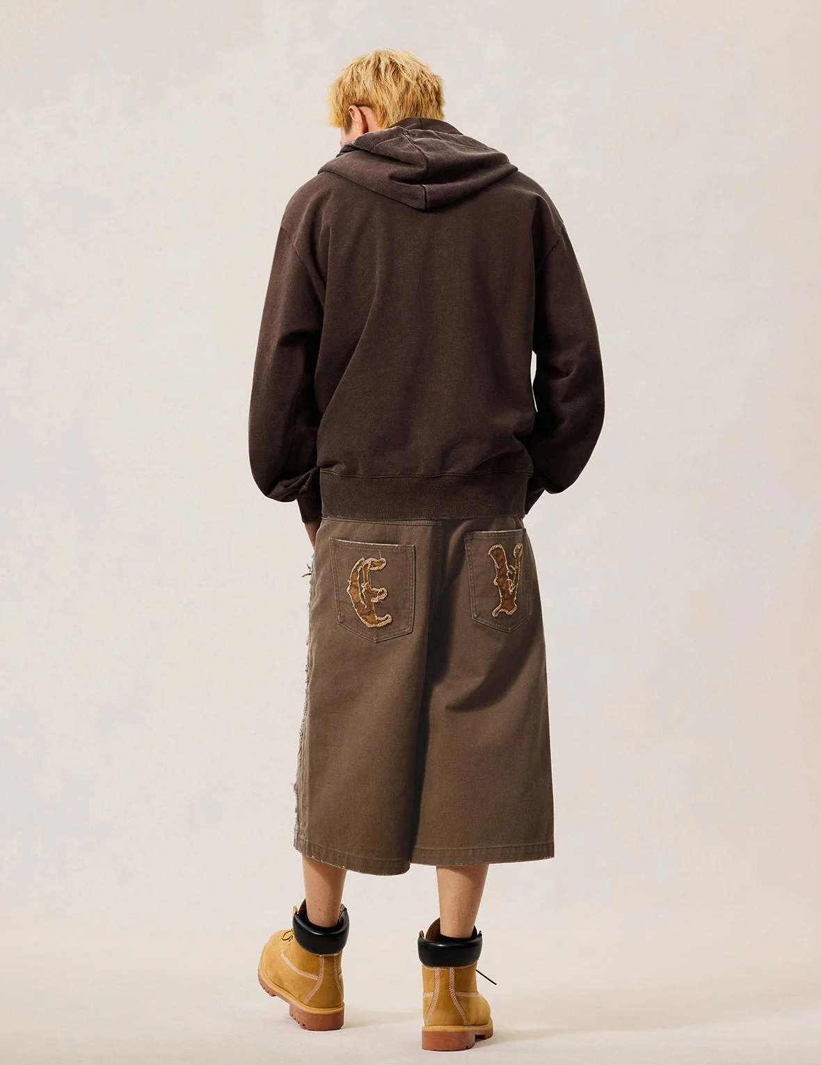 Ishigaki Camouflage Patchwork Denim Shorts - Image 8