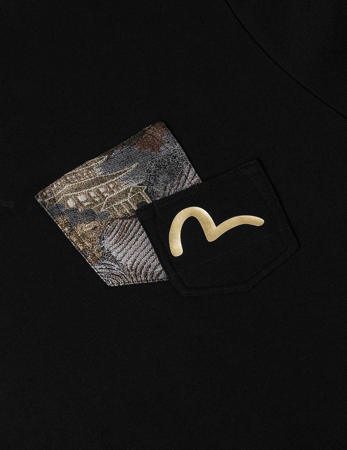 Japanese Print Brocade Pocket Sweatshirt - Image 5