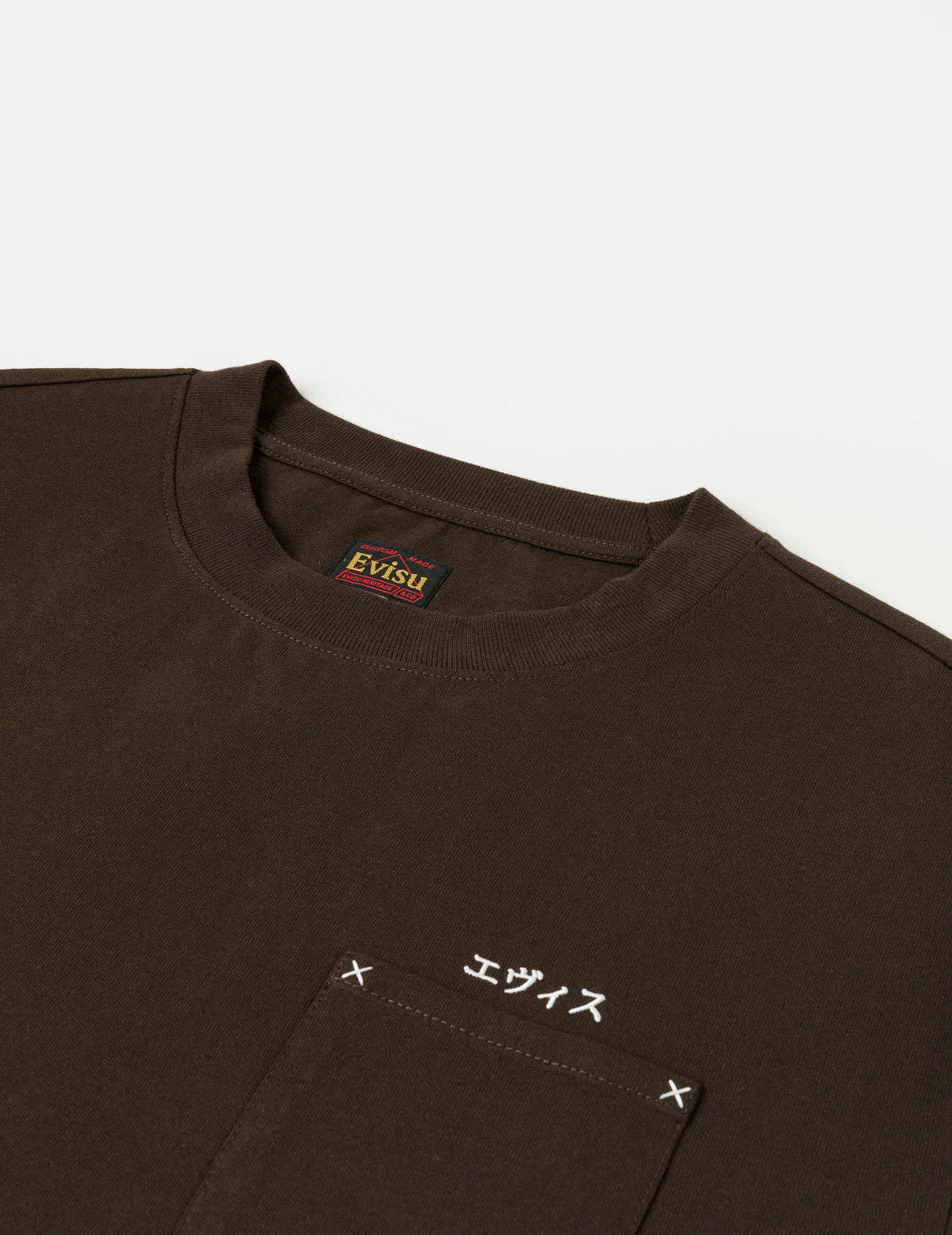 Japanese Logo Embroidery Pocket T-shirt - Image 18
