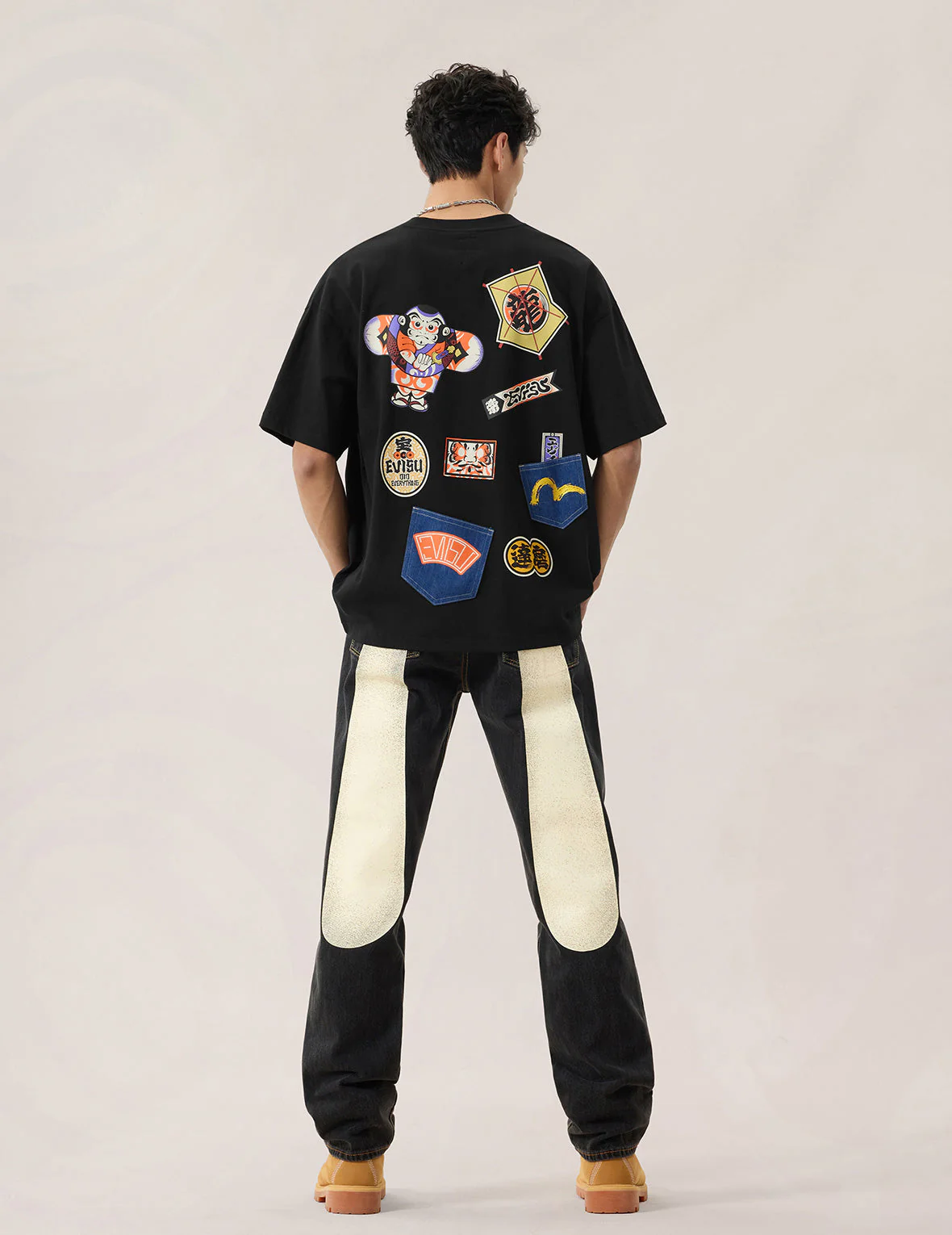 Japanese Kite Denim Patch Pocket T-shirt - Image 11