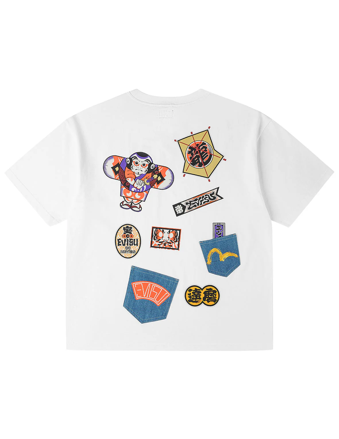 Japanese Kite Denim Patch Pocket T-shirt - Image 26