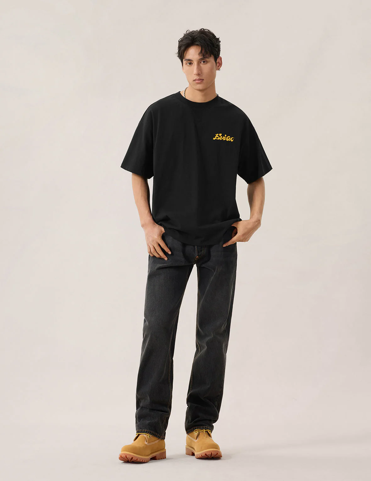 Japanese Kite Denim Patch Pocket T-shirt - Image 9