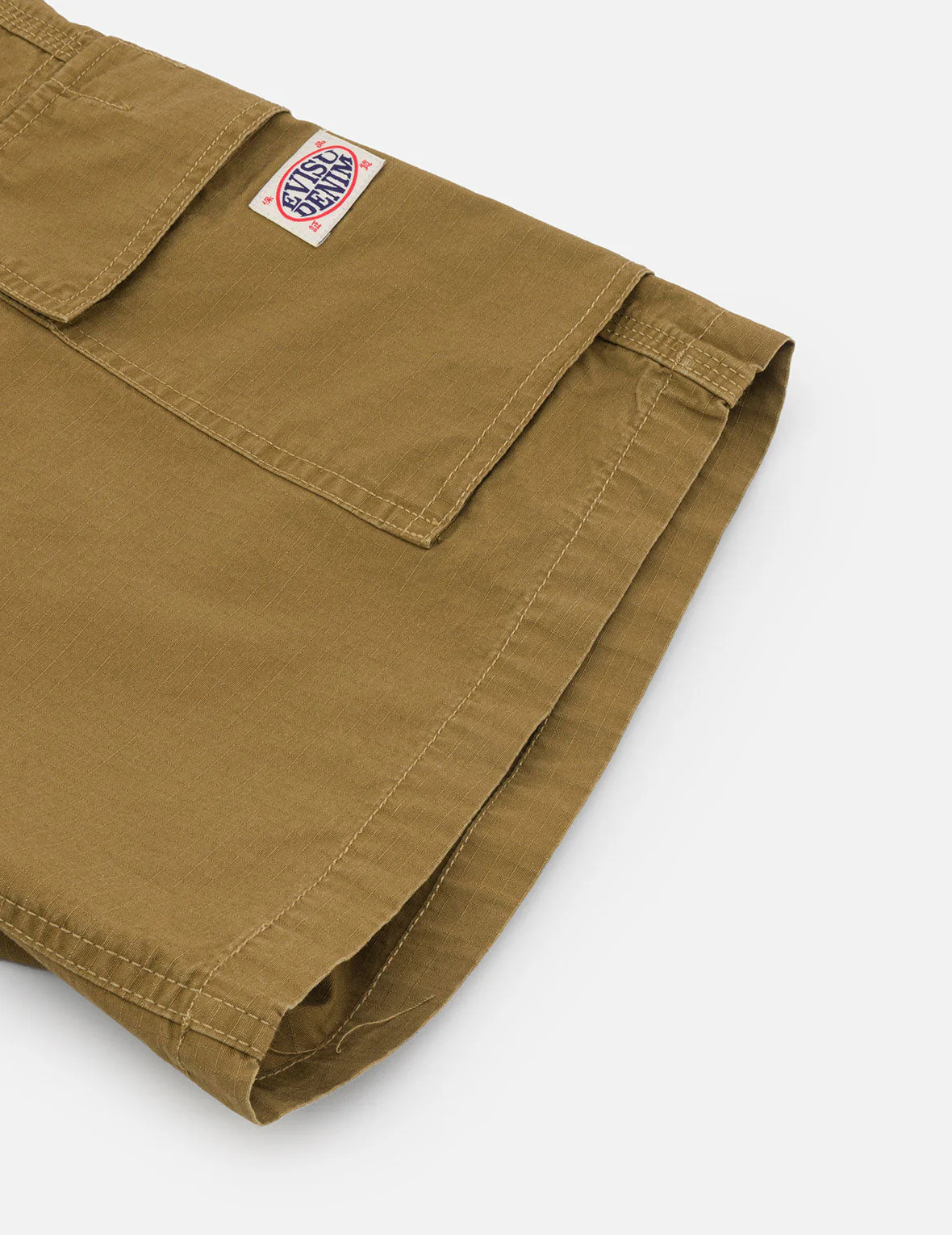 Kamon and "91" Appliqué Embroidery Regular Fit Cargo Shorts - Image 19