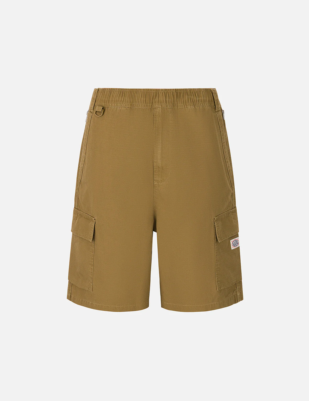 Kamon and "91" Appliqué Embroidery Regular Fit Cargo Shorts - Image 3