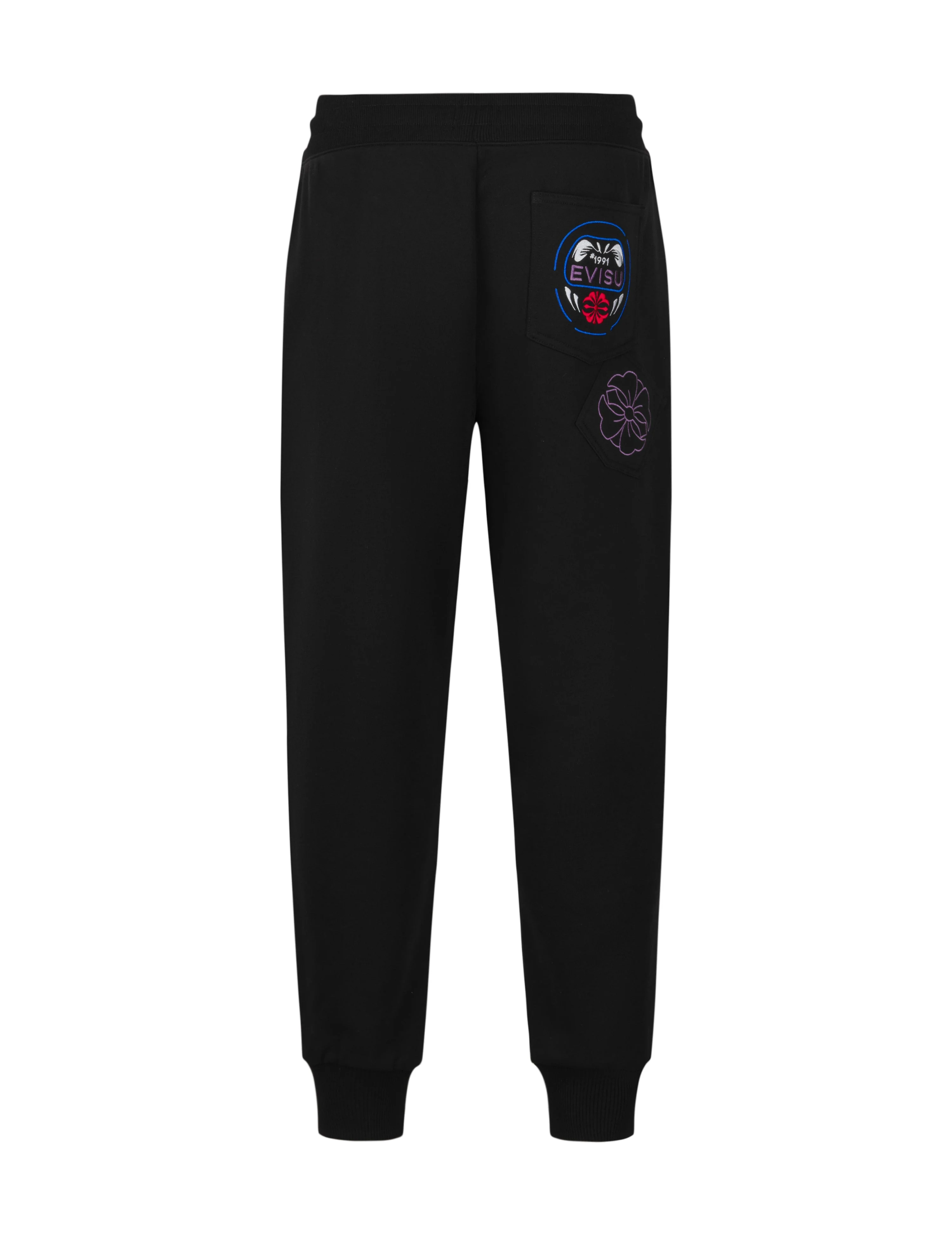 Kamon and Daruma Embroidery Pockets Regular Fit Sweatpants - Image 10