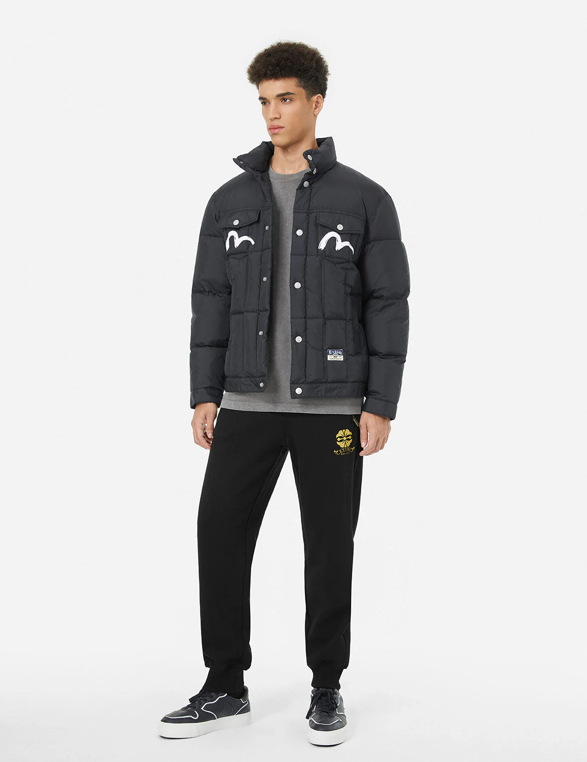 Kamon and Evisu Foil Print Straight Fit Sweatpants - Image 3