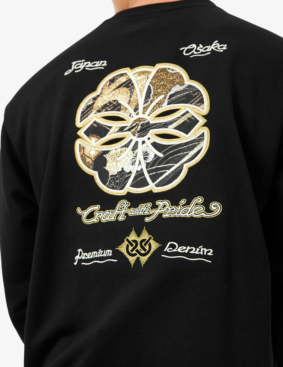 Kamon and Logo Brocade Applique Relax Fit Sweatshirts - Image 13