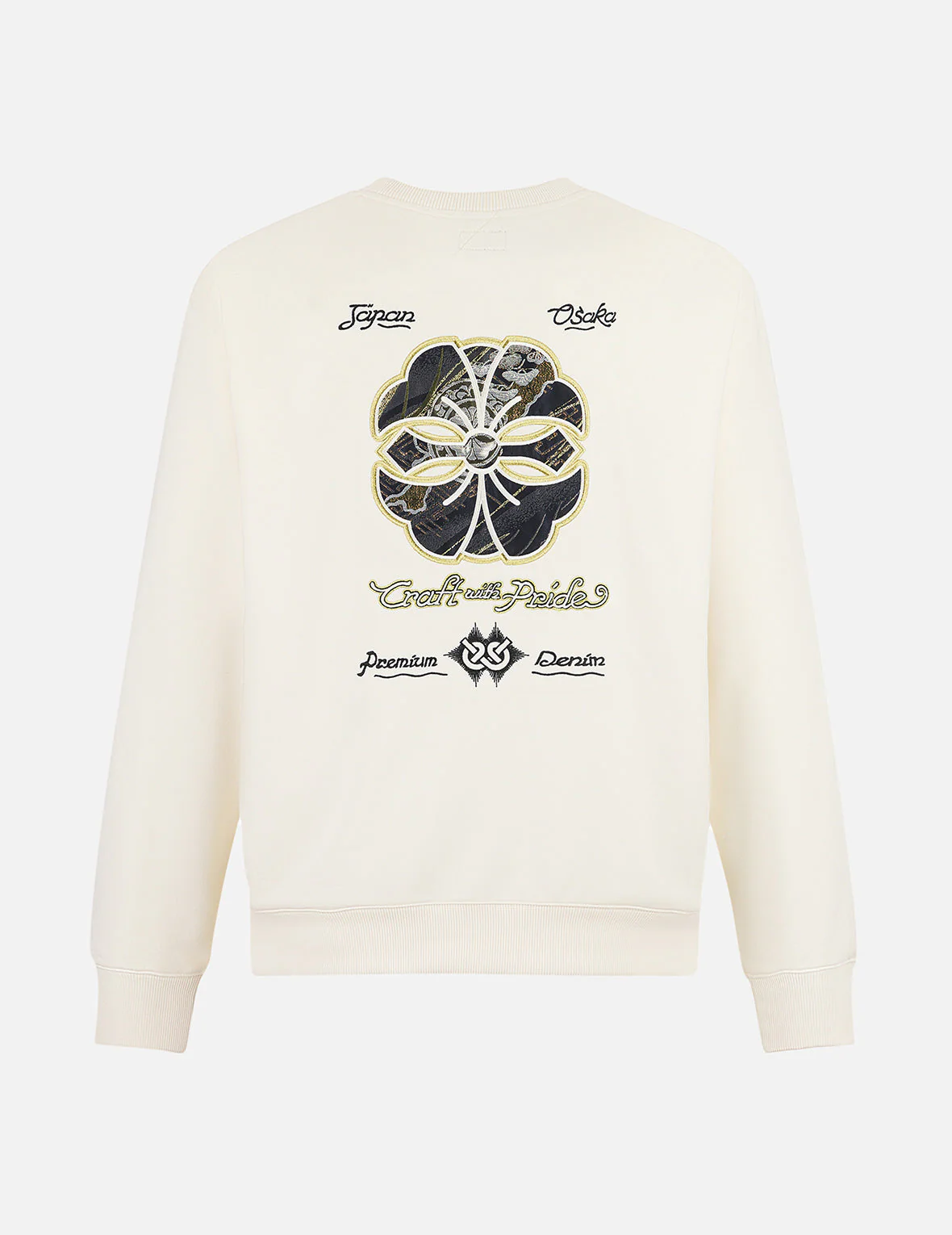 Kamon and Logo Brocade Applique Relax Fit Sweatshirts - Image 2