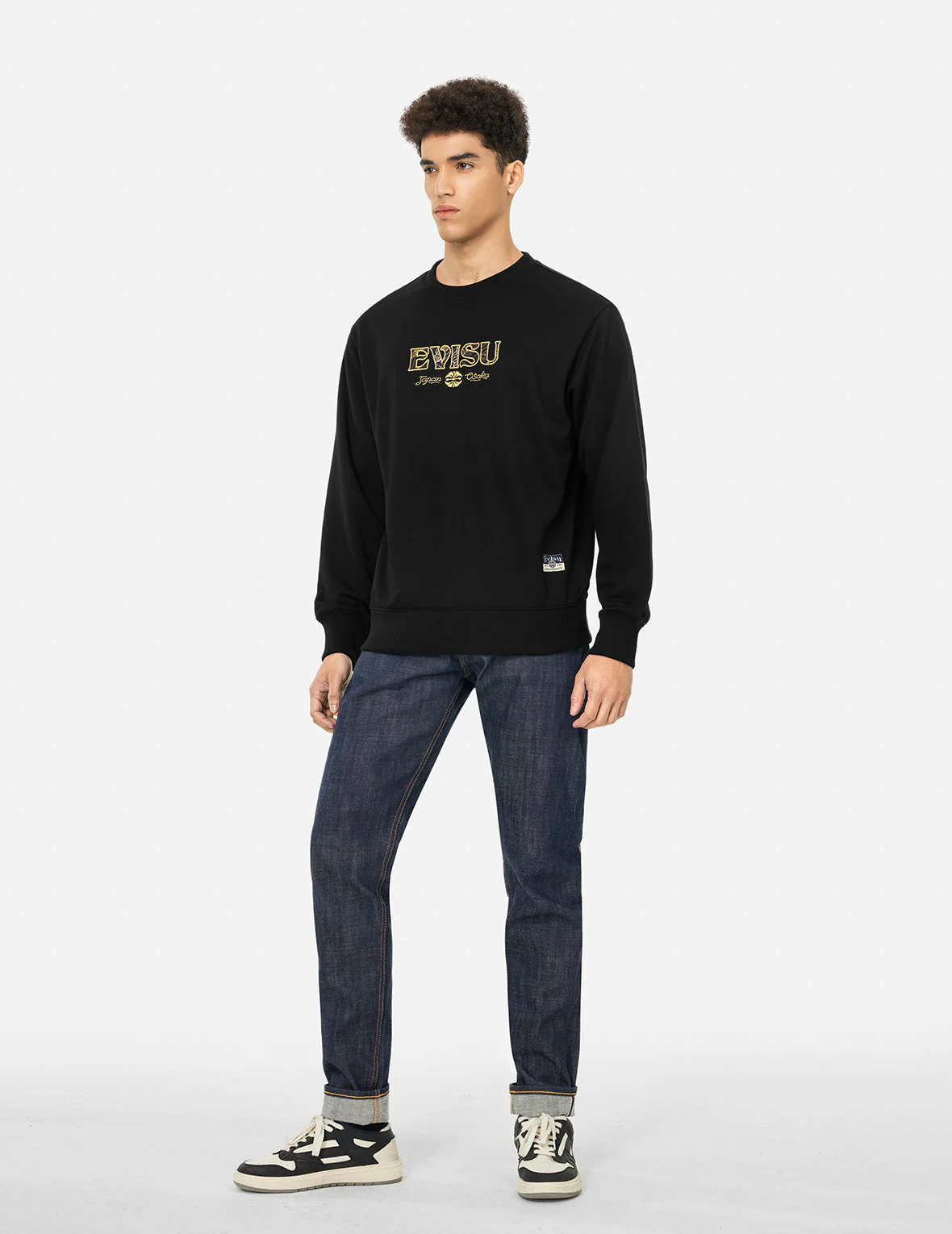 Kamon and Logo Brocade Applique Relax Fit Sweatshirts - Image 7