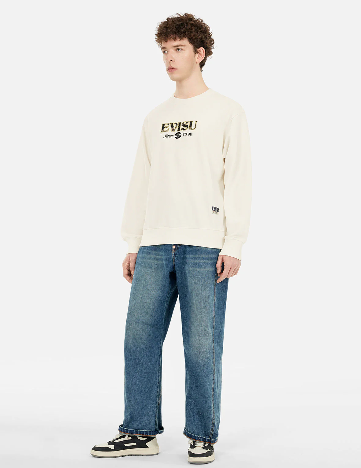 Kamon and Logo Brocade Applique Relax Fit Sweatshirts - Image 8