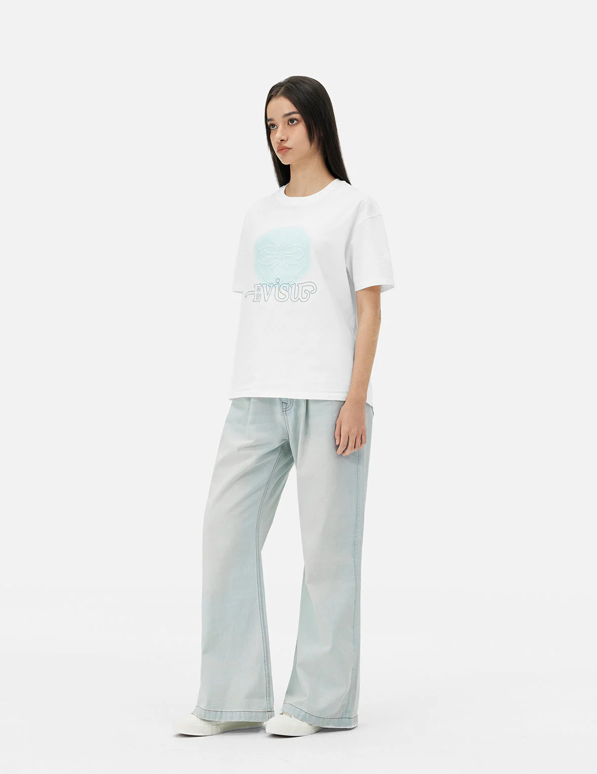 Kamon and Logo Embroidery Oversized T-shirt - Image 3