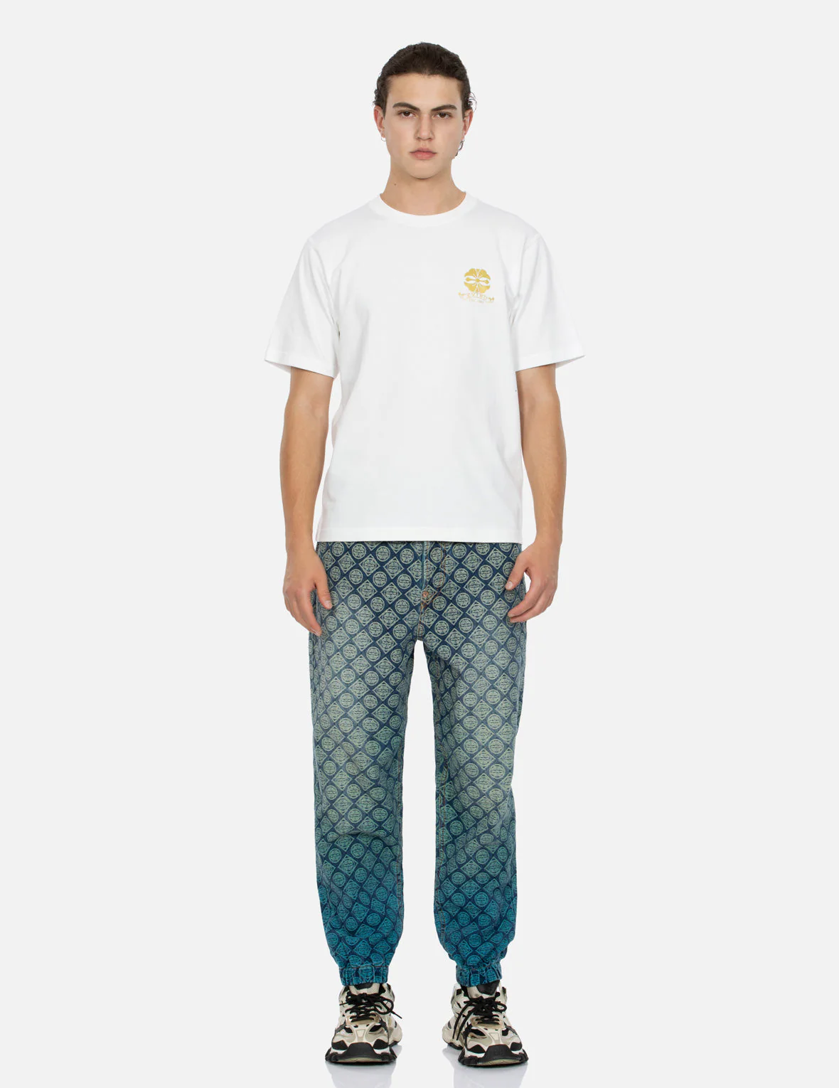 Kamon and Logo Foil Print Regular Fit T-shirt - Image 10