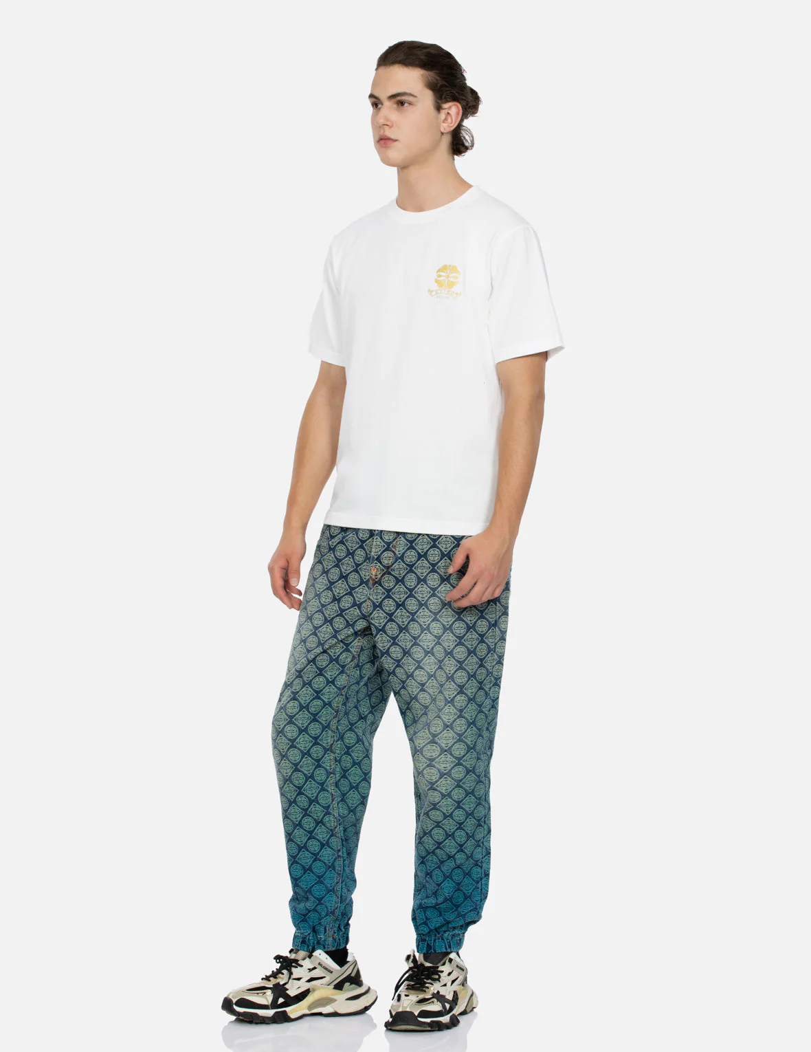 Kamon and Logo Foil Print Regular Fit T-shirt - Image 6