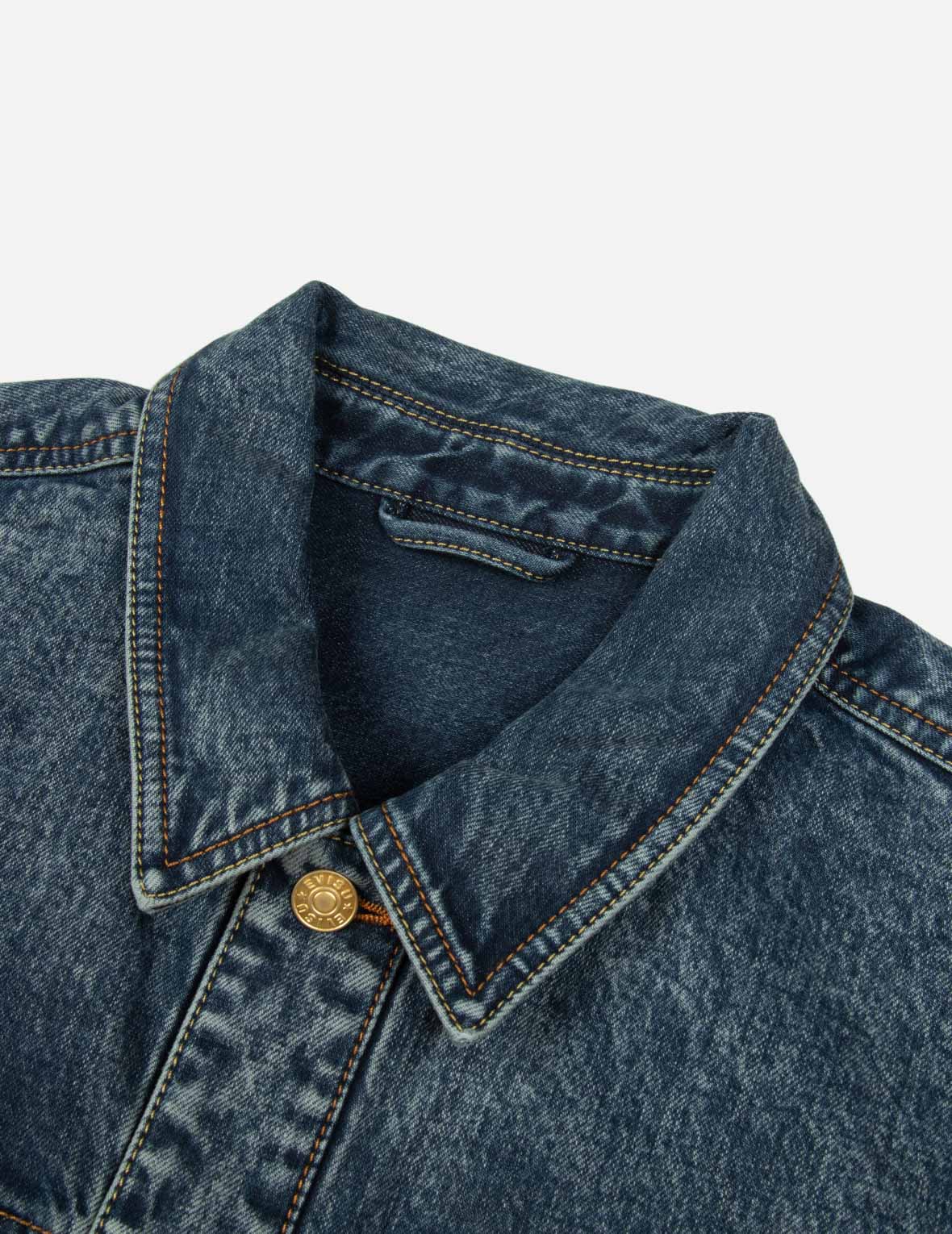 Kamon and Seagull Brocade Appliqué with Carp Embrodiery Relax Fit Denim Jacket - Image 14