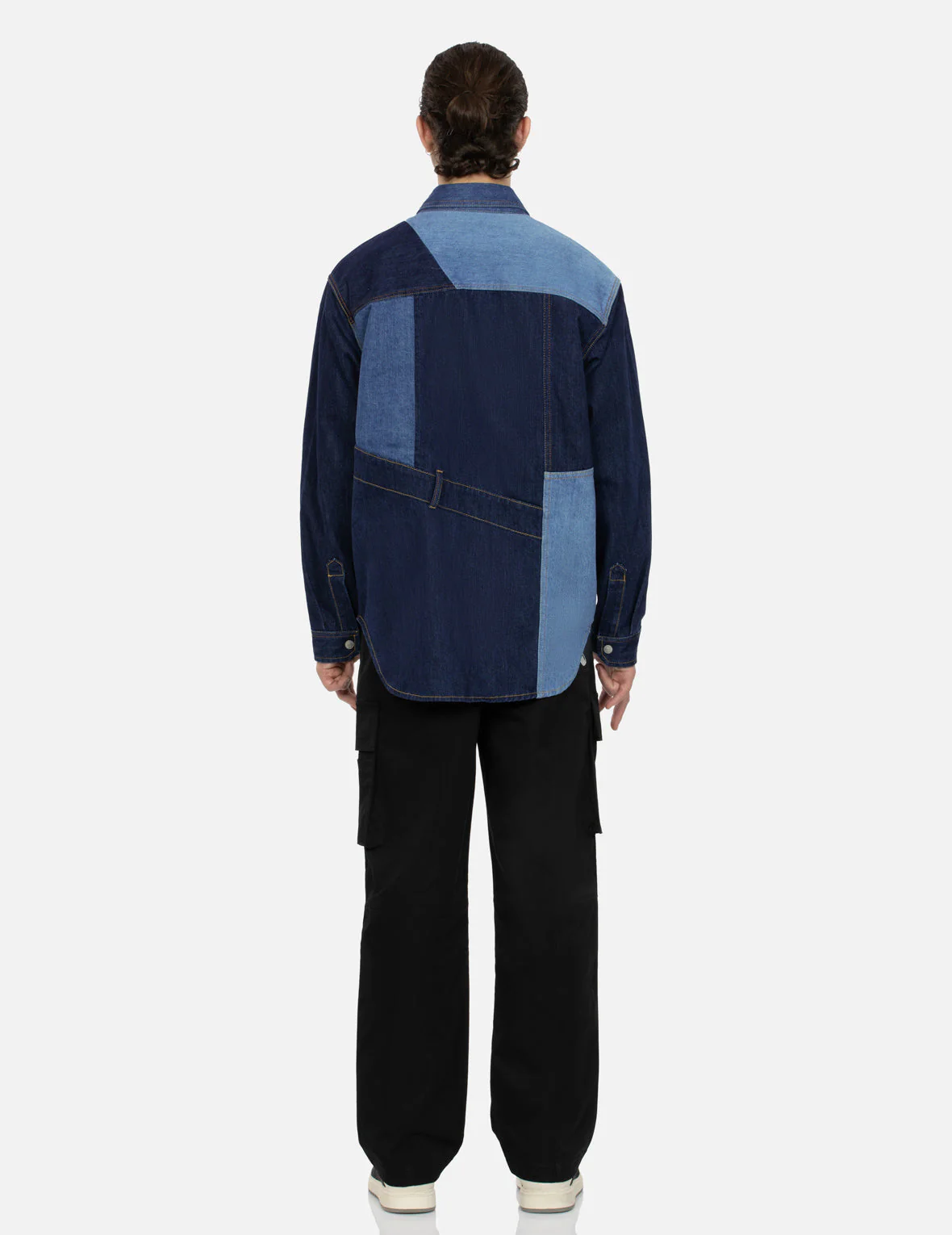 Kamon and Seagull Embroidery Loose Fit Cargo Pants - Image 12