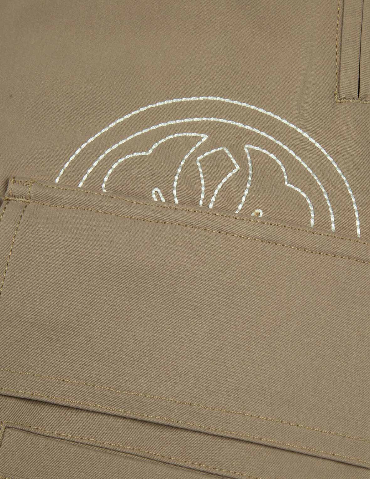 Kamon and Seagull Embroidery Loose Fit Cargo Pants - Image 19