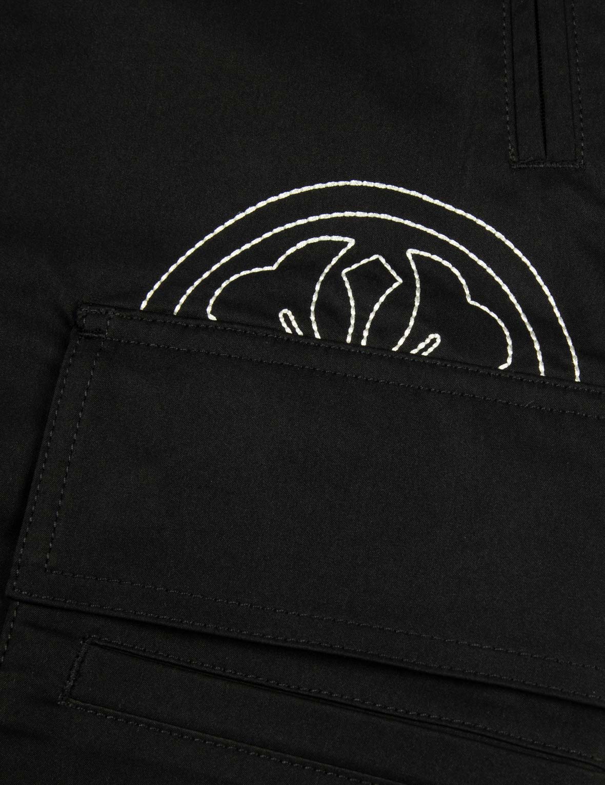 Kamon and Seagull Embroidery Loose Fit Cargo Pants - Image 20