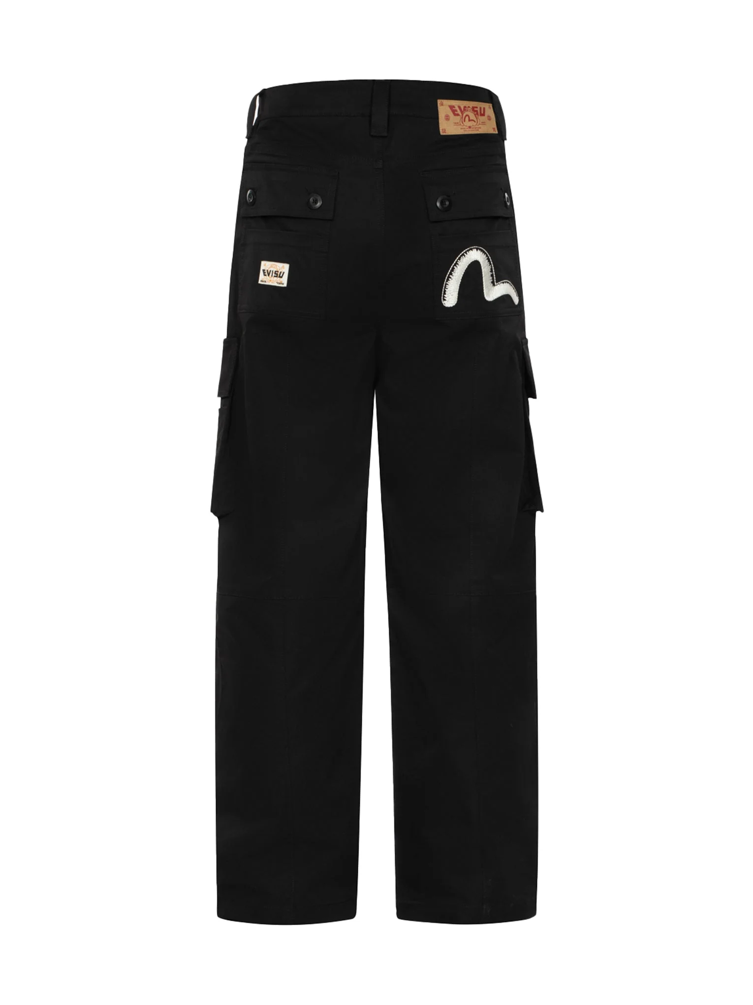 Kamon and Seagull Embroidery Loose Fit Cargo Pants - Image 28