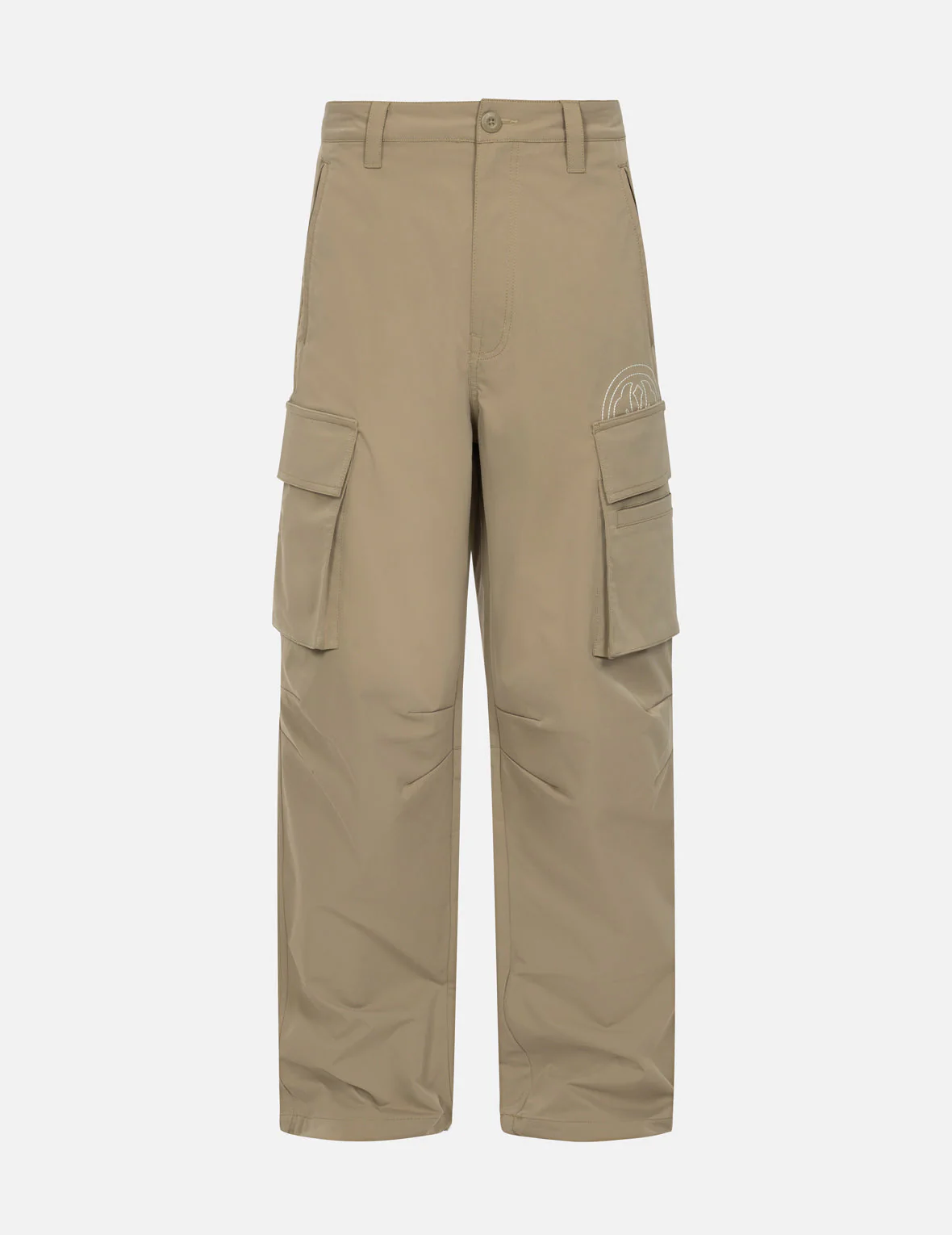 Kamon and Seagull Embroidery Loose Fit Cargo Pants - Image 3