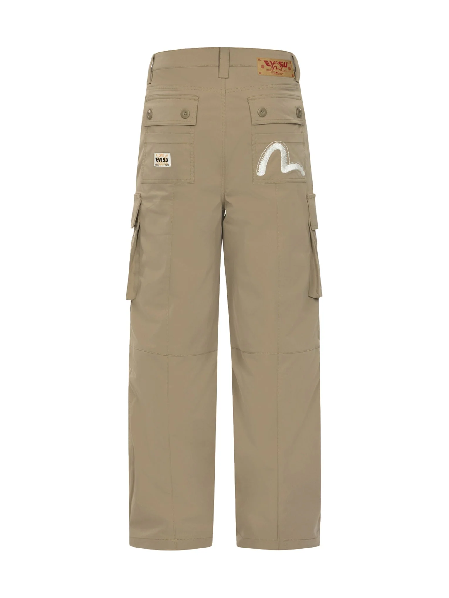 Kamon and Seagull Embroidery Loose Fit Cargo Pants - Image 30