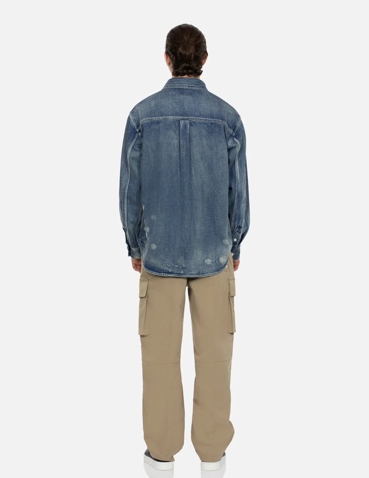 Kamon and Seagull Embroidery Loose Fit Cargo Pants - Image 9