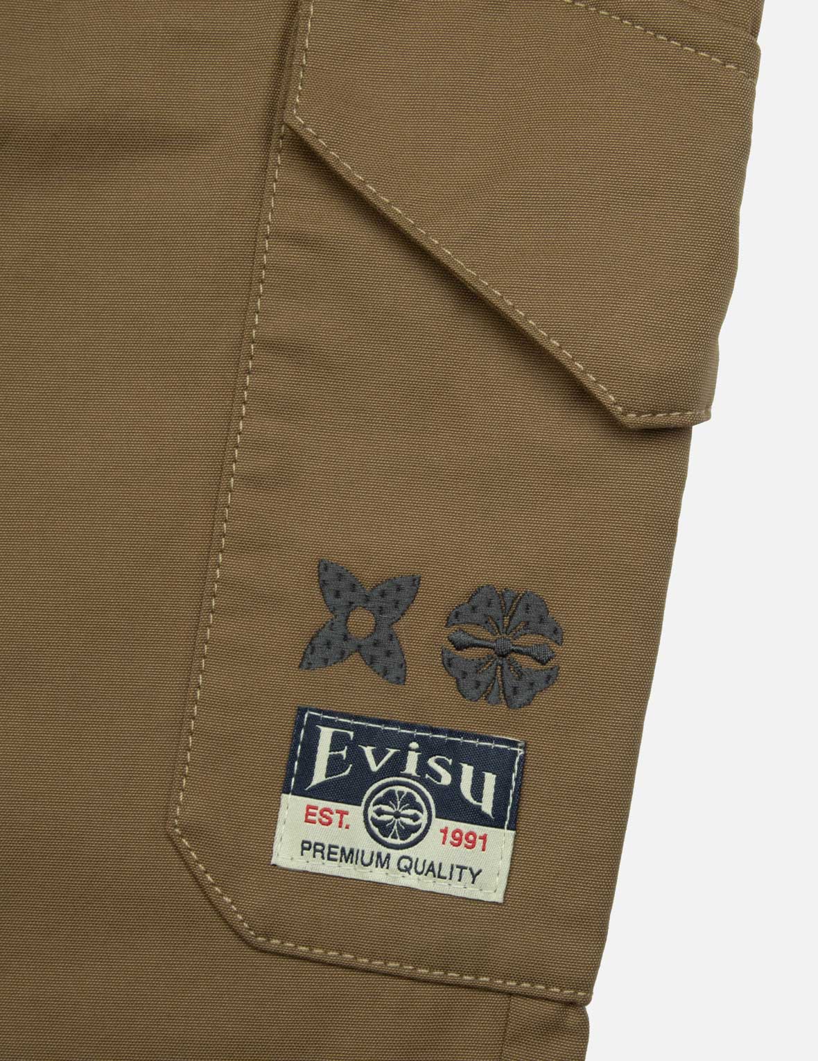 Kamon and Wheel of Wisdom Embroidery Fashion Fit Woven Jogger - Image 9