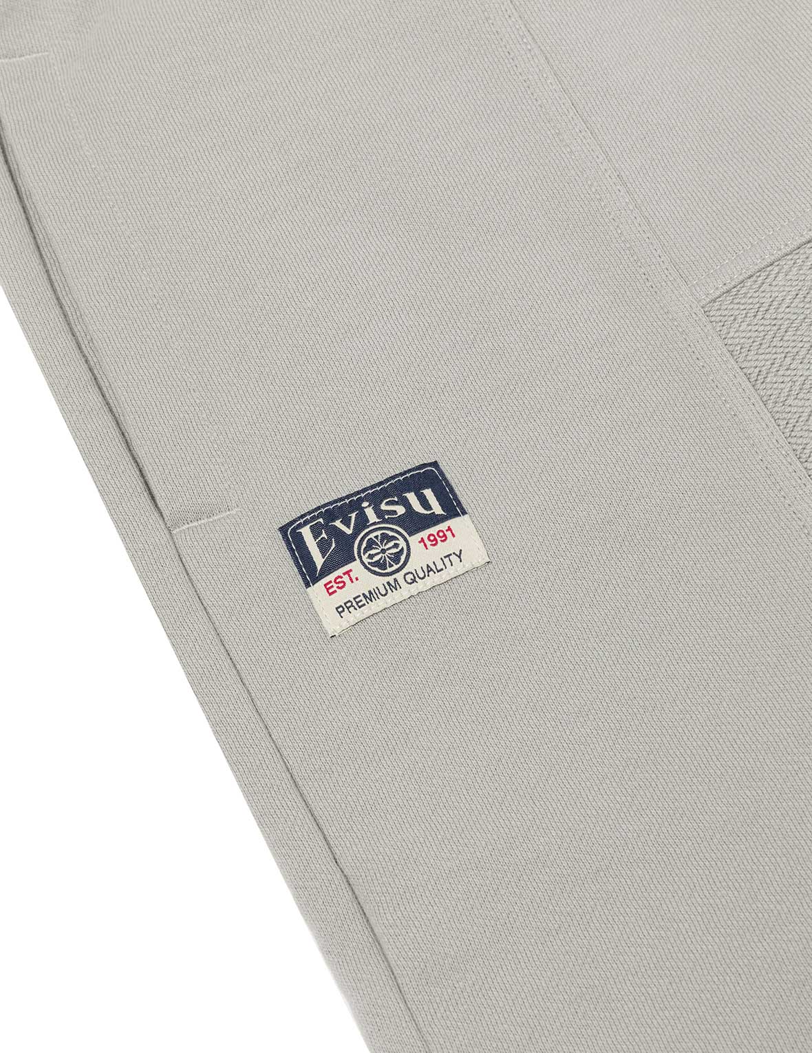 Kamon Appliqué and Fabric Blocking Fashion Fit Sweatpants - Image 8