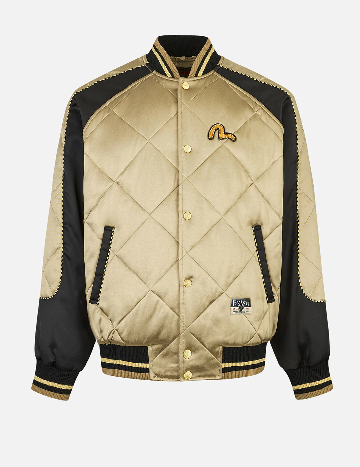 Kamon Beading Embroidery　Relax Fit Padded Souvenir Jacket - Image 2