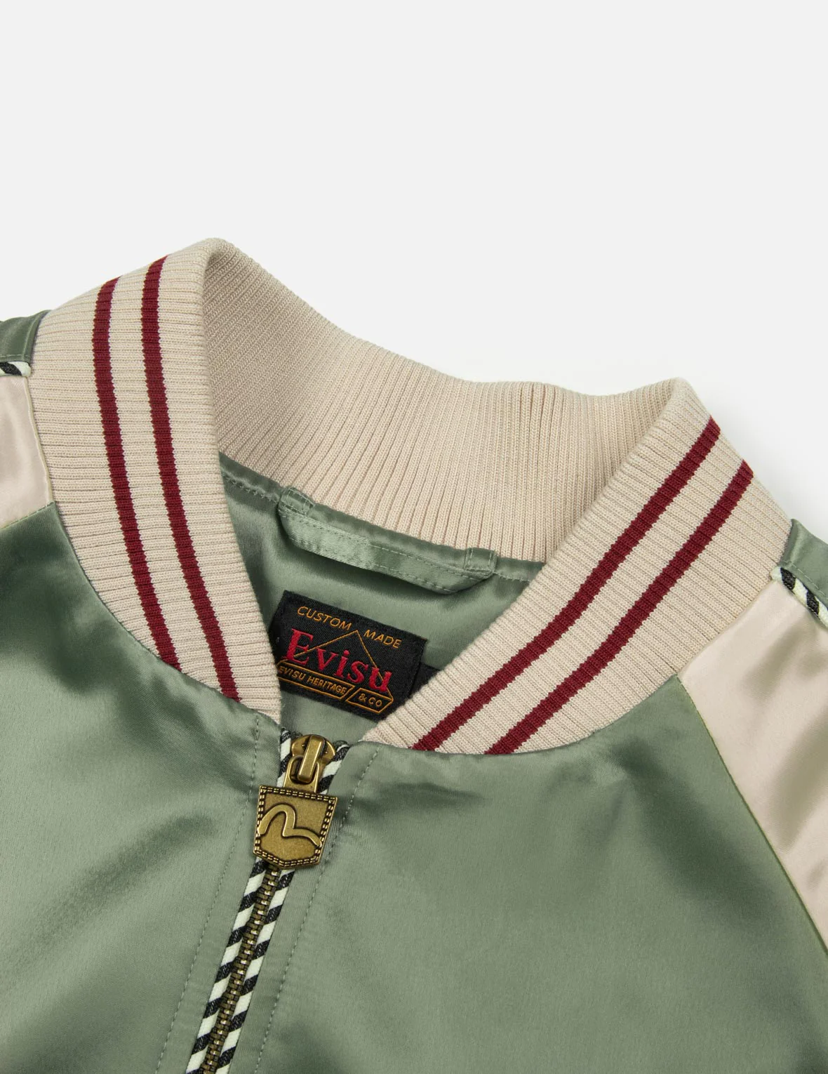 Kamon Brocade Appliqué and Carp Embrodiery Relax Fit Souvenir Jacket - Image 9