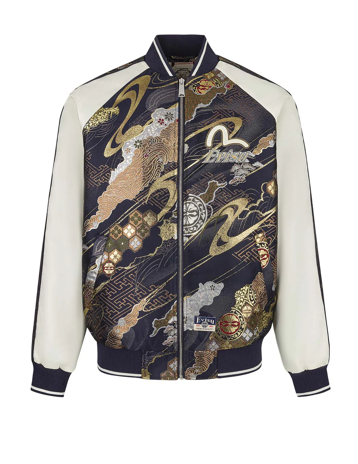 Kamon Brocade Appliqué Regular Fit Souvenior Jacket - Image 11