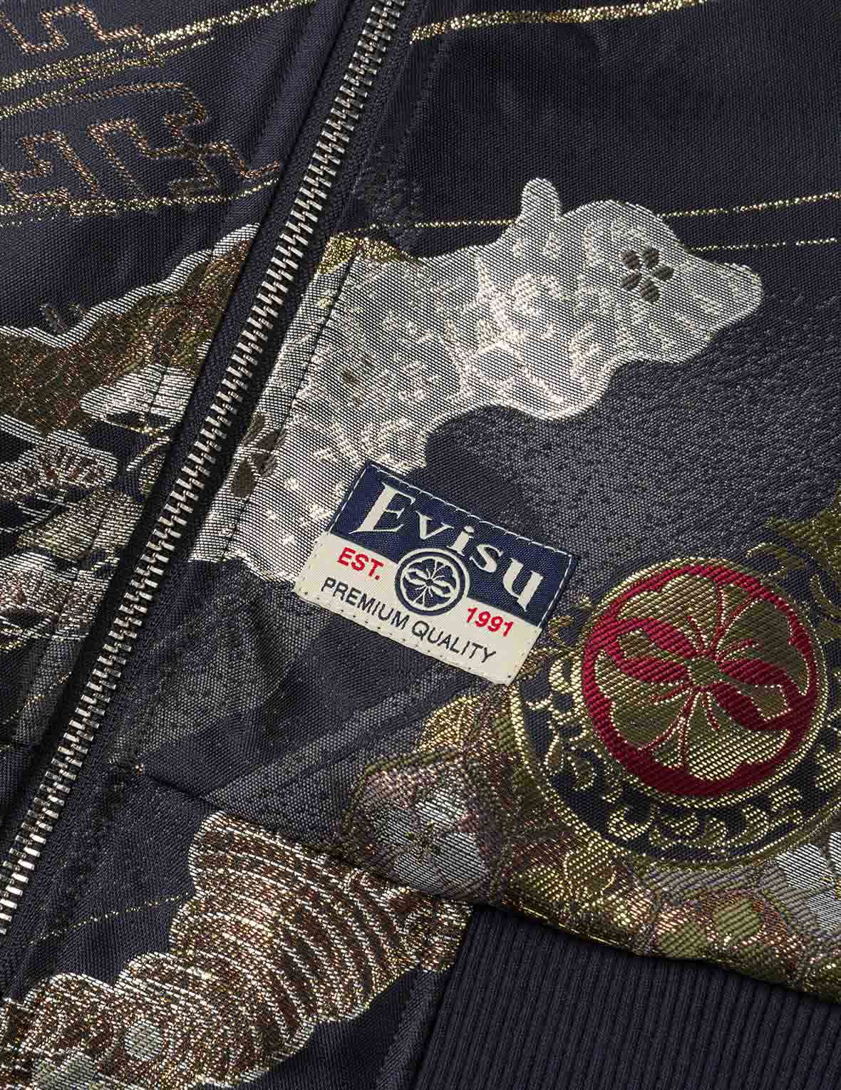 Kamon Brocade Appliqué Regular Fit Souvenior Jacket - Image 9
