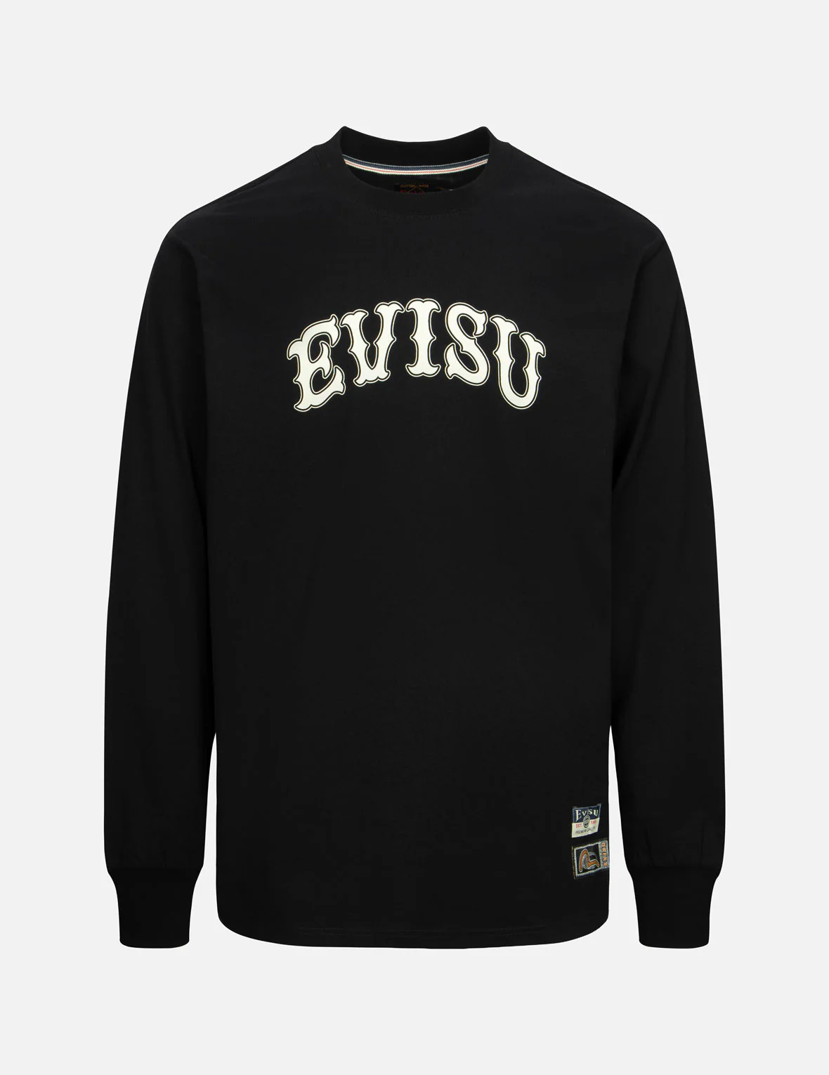 Kamon Embroidery and Logo Print Fashion Fit Long-Sleeve T-shirt - Image 13