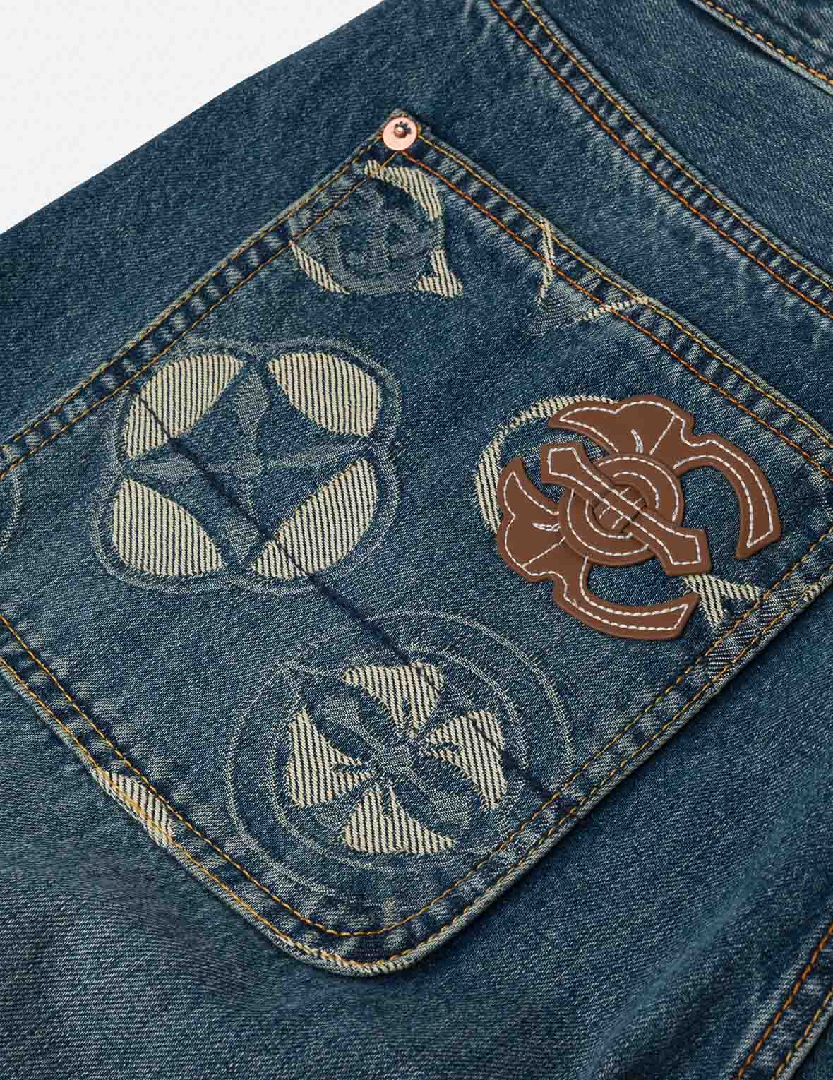 Kamon Jacquard Pockets 3D Fit Jeans - Image 8