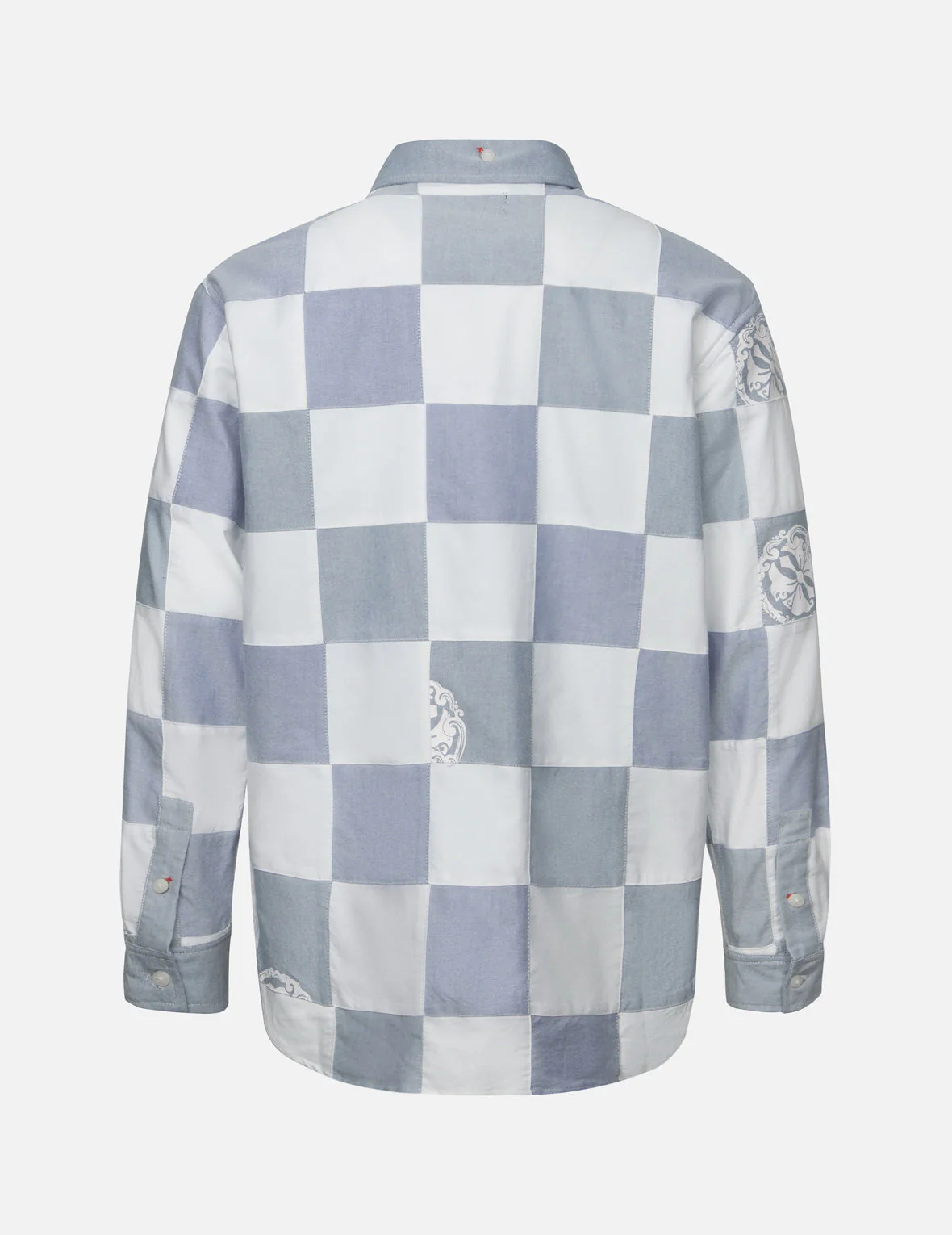 Kamon Print and Seagull Embroidery Relax Fit Shirt - Image 6