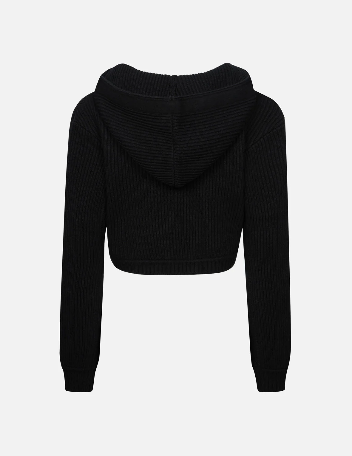 Laser Seagull Print Hooded Fashion Fit Cropped Cardigan - Image 8
