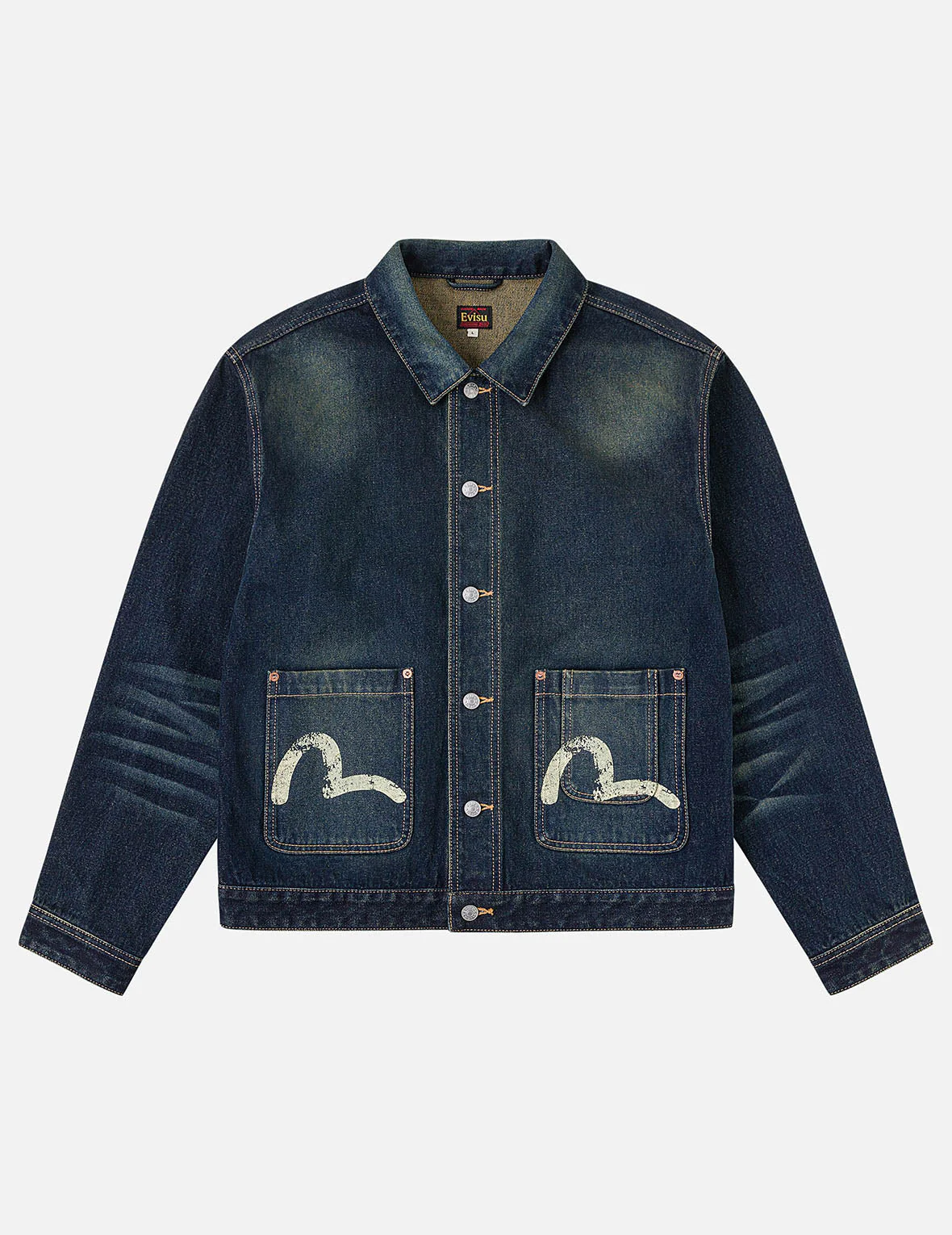 Layered Pocket Denim Worker Jacket - Image 3