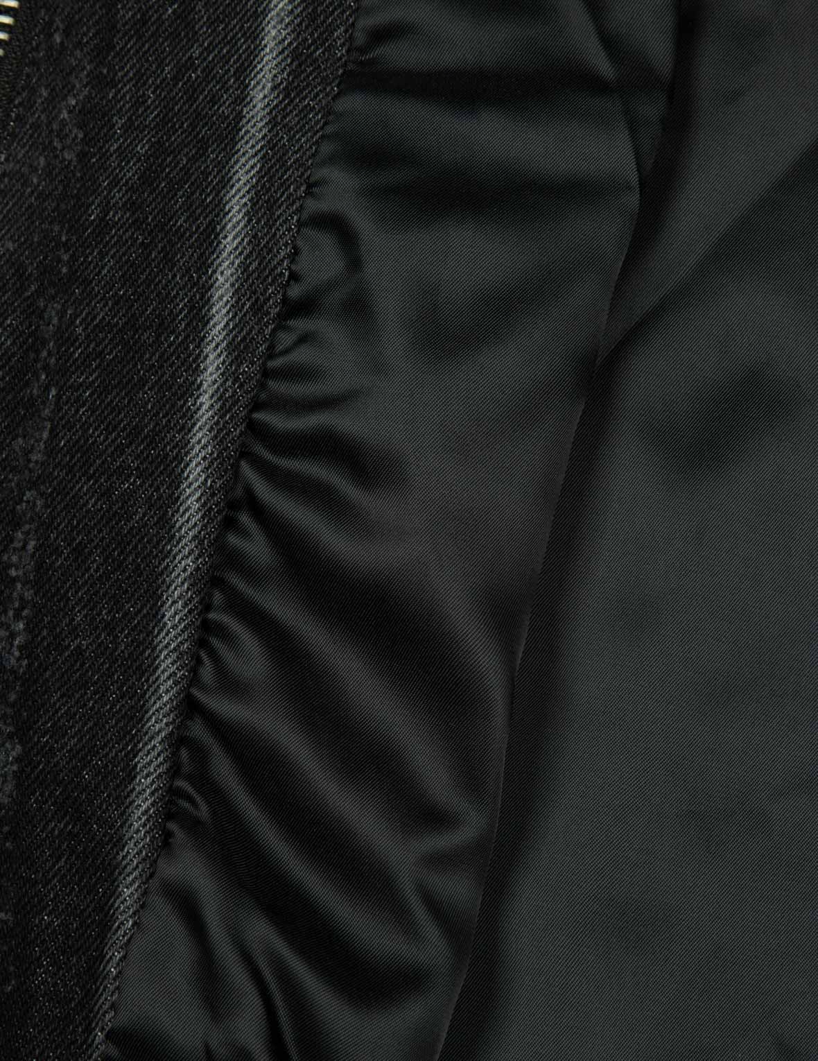 Leather Logo and Seagull Appliqué Regular Fit Denim Moto Jacket - Image 27
