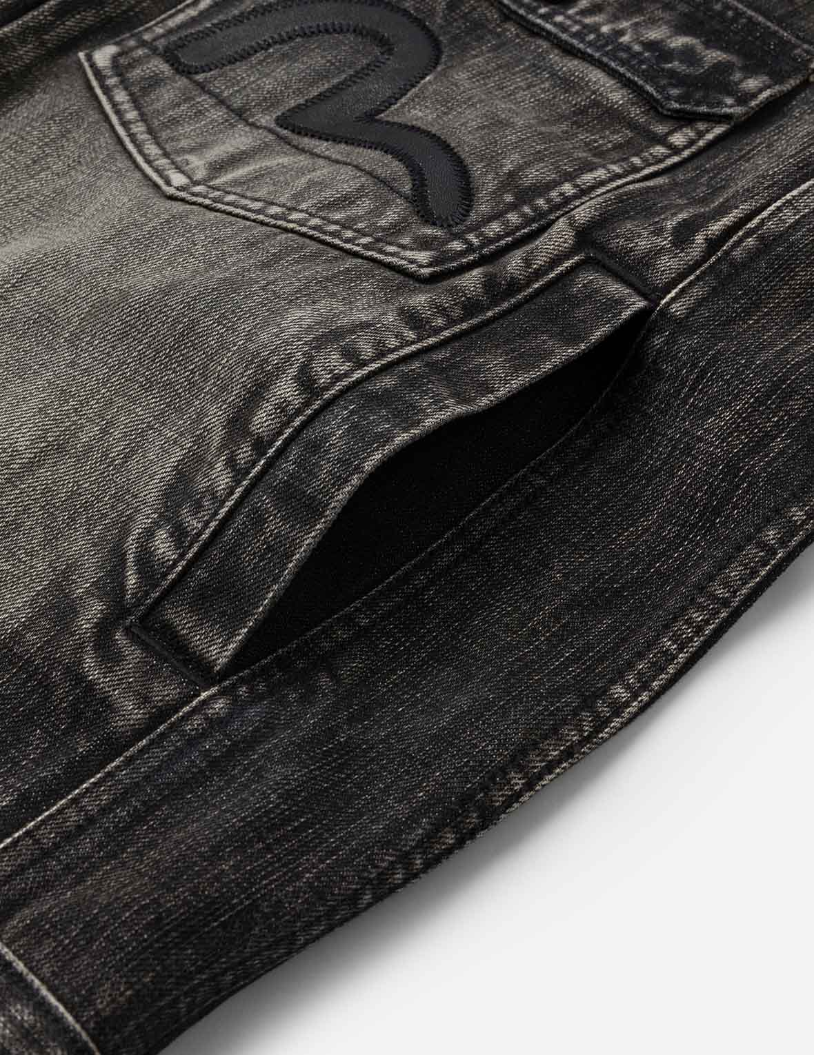 Leather Seagull Appliqué Relax Fit Denim Jacket - Image 12